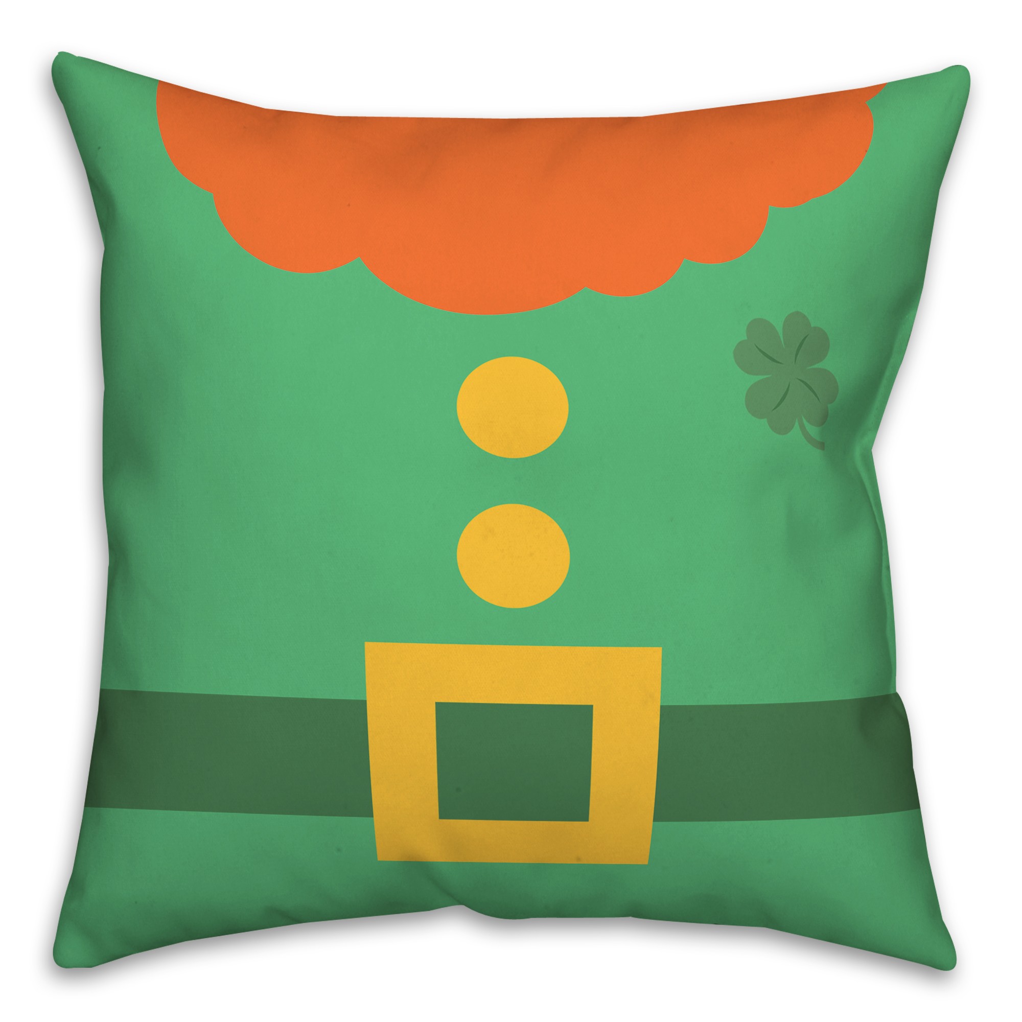 Leprechaun Suit Print 18x18 Spun Poly Pillow