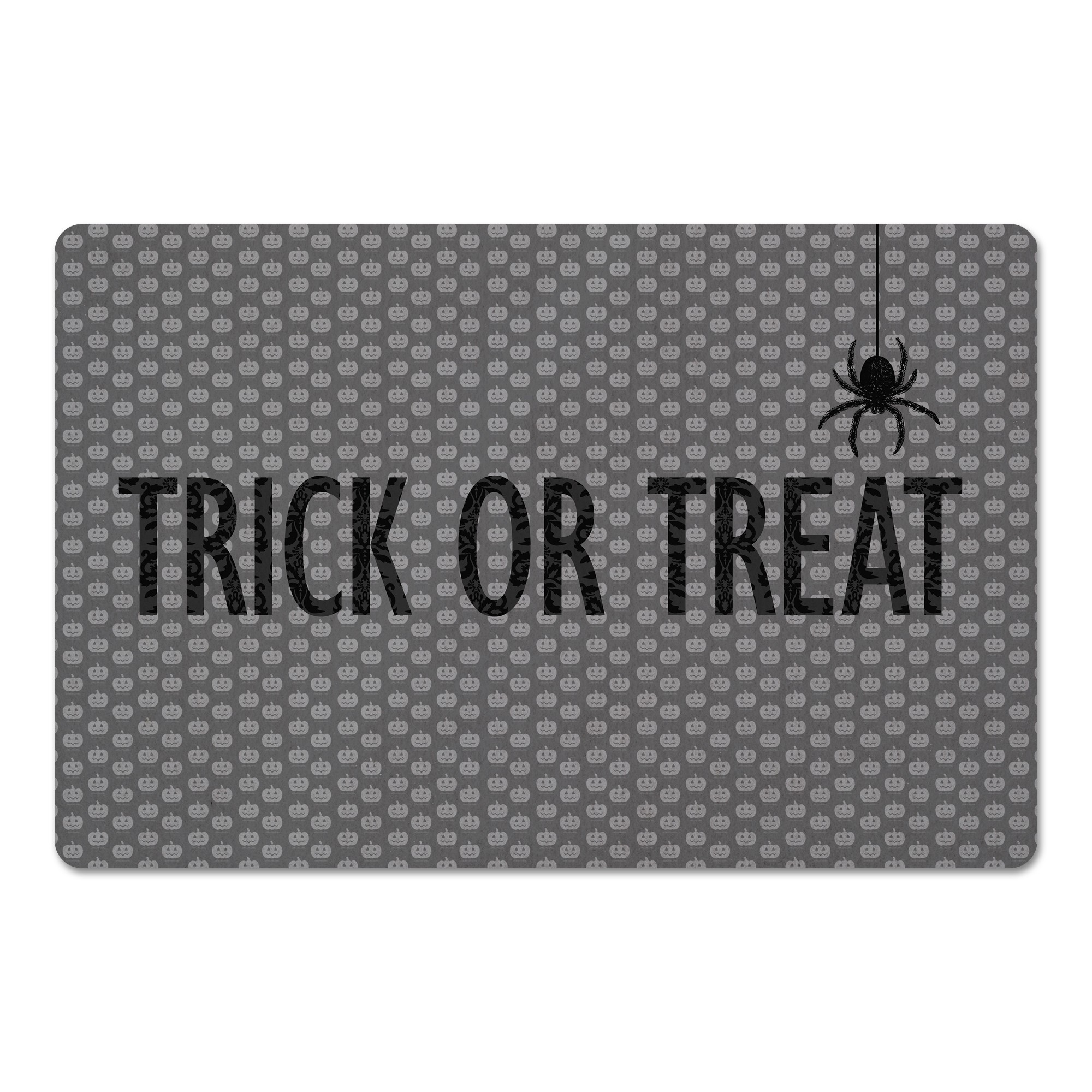 Black and White Trick or Treat 27x18 Floor Mat