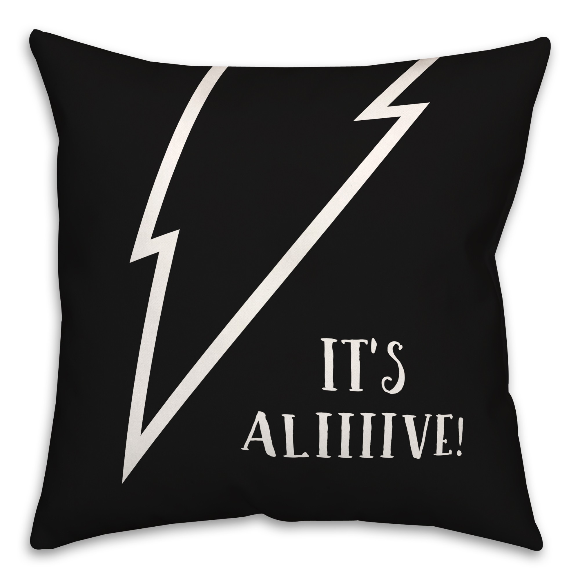 It's Alive Lightning Bolt 18x18 Spun Poly Pillow