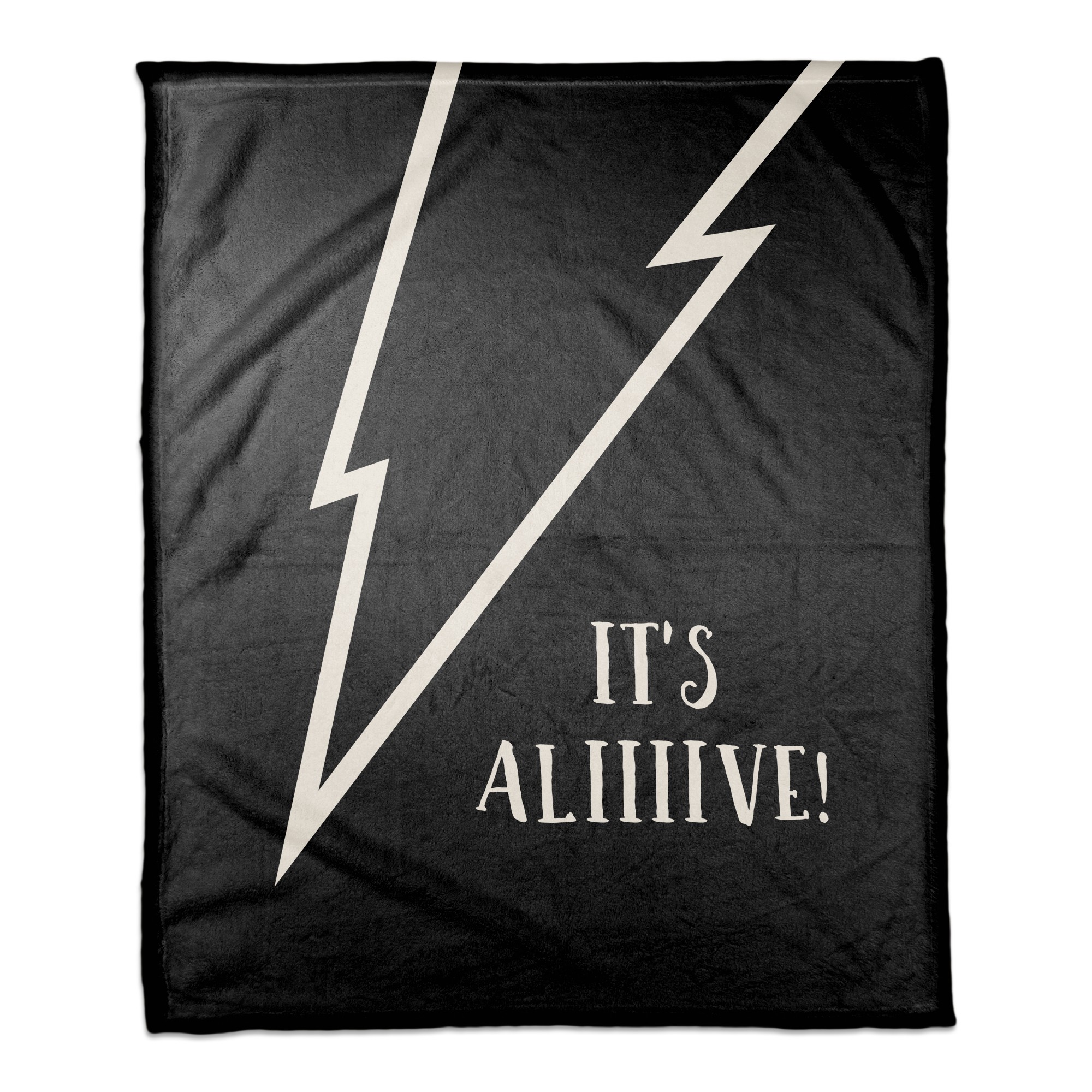 It's Alive Lightning Bolt 50x60 Coral Fleece Blanket