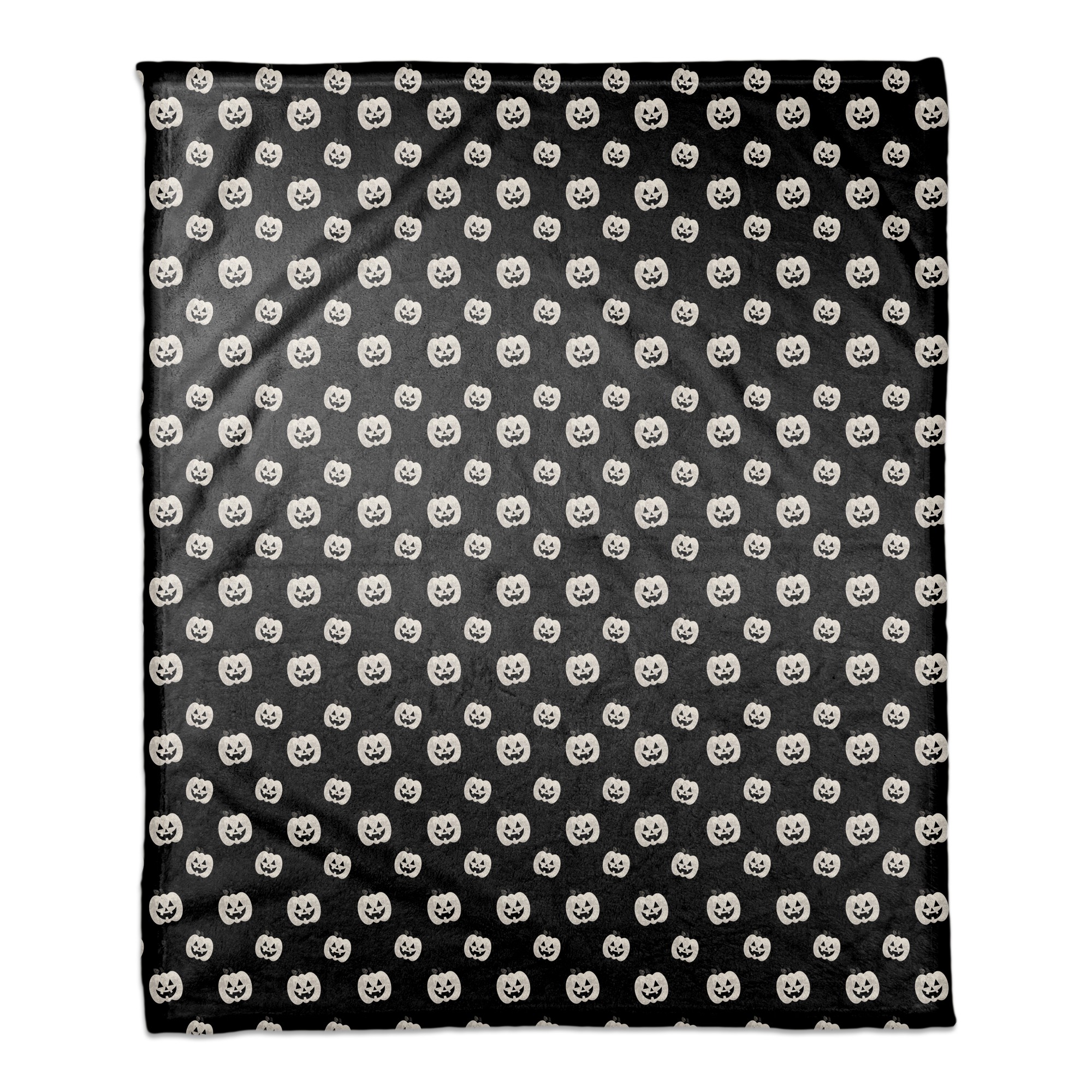 Black and White Pumpkins Pattern 50x60 Coral Fleece Blanket