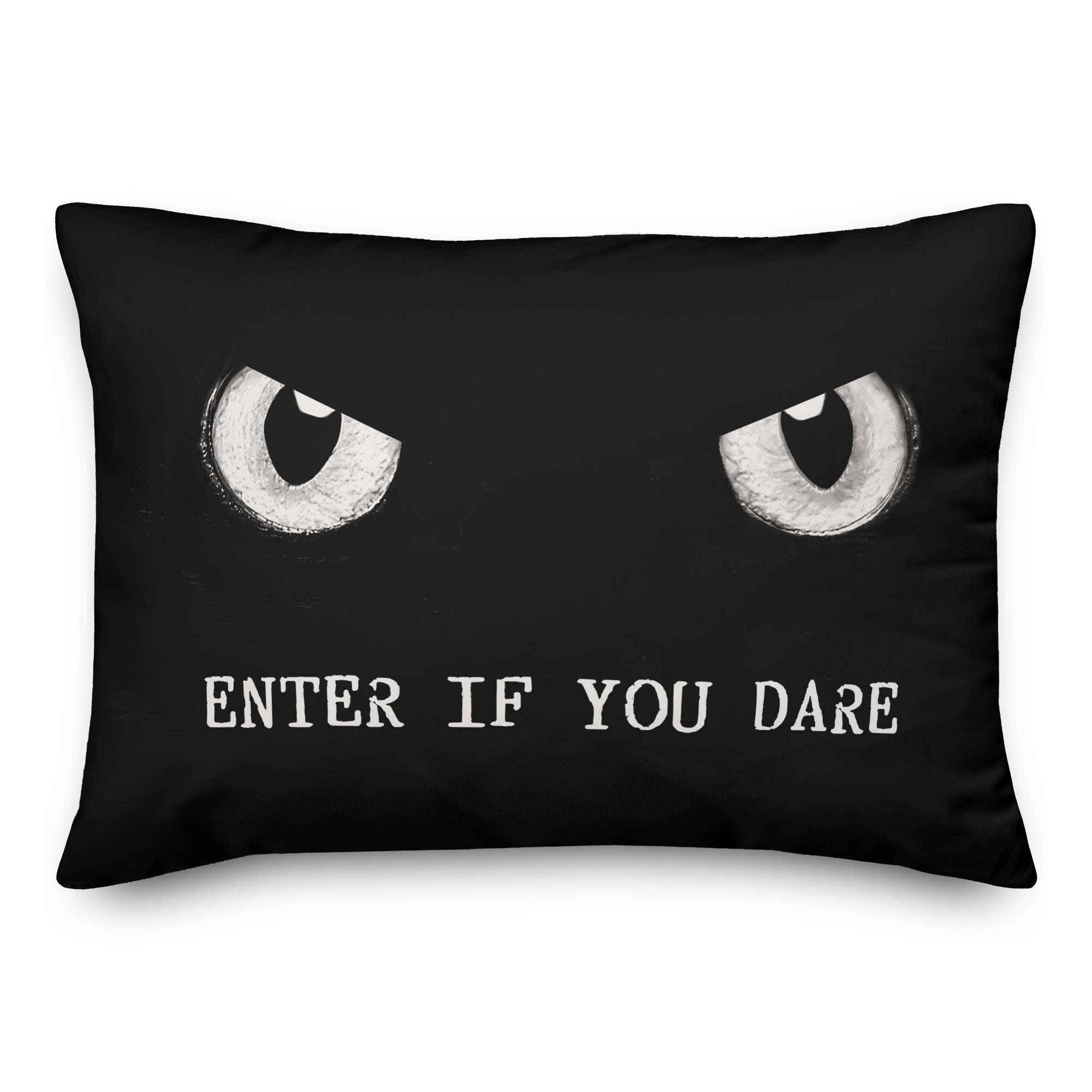 Enter If You Dare Eyes 14x20 Spun Poly Pillow