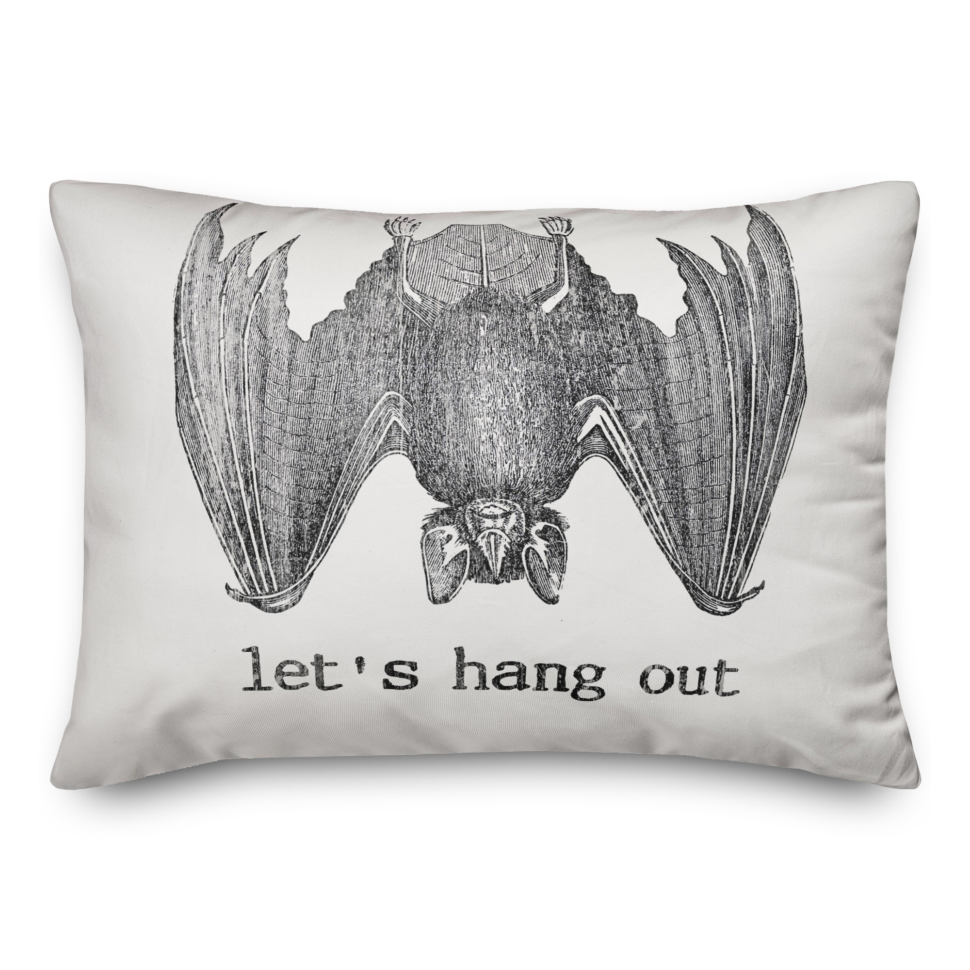 Lets Hang Out Bat 14x20 Spun Poly Pillow
