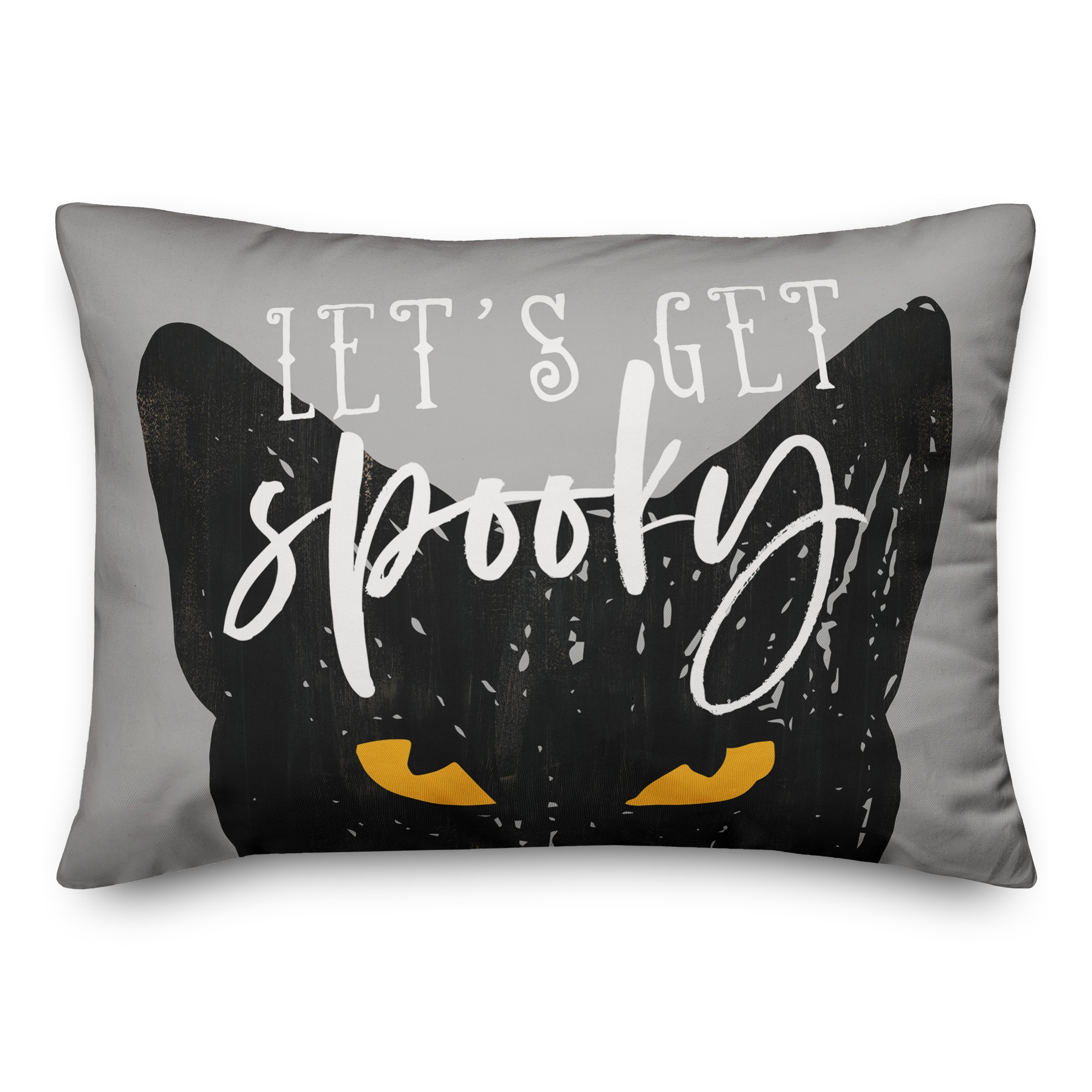 Lets Get Spooky Cat 14x20 Spun Poly Pillow