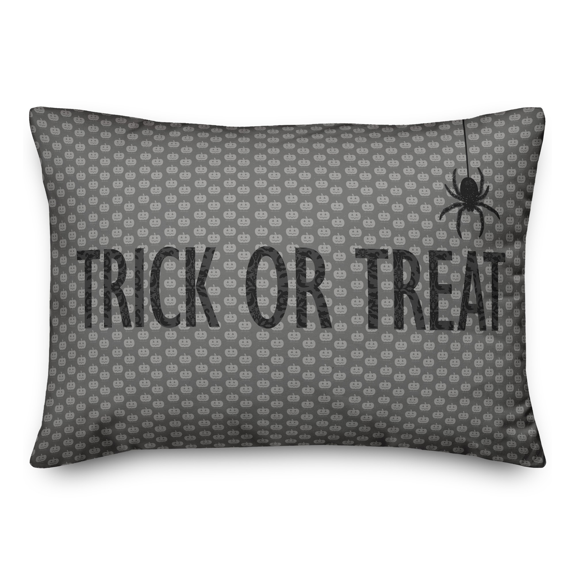 Black and White Trick or Treat 14x20 Spun Poly Pillow