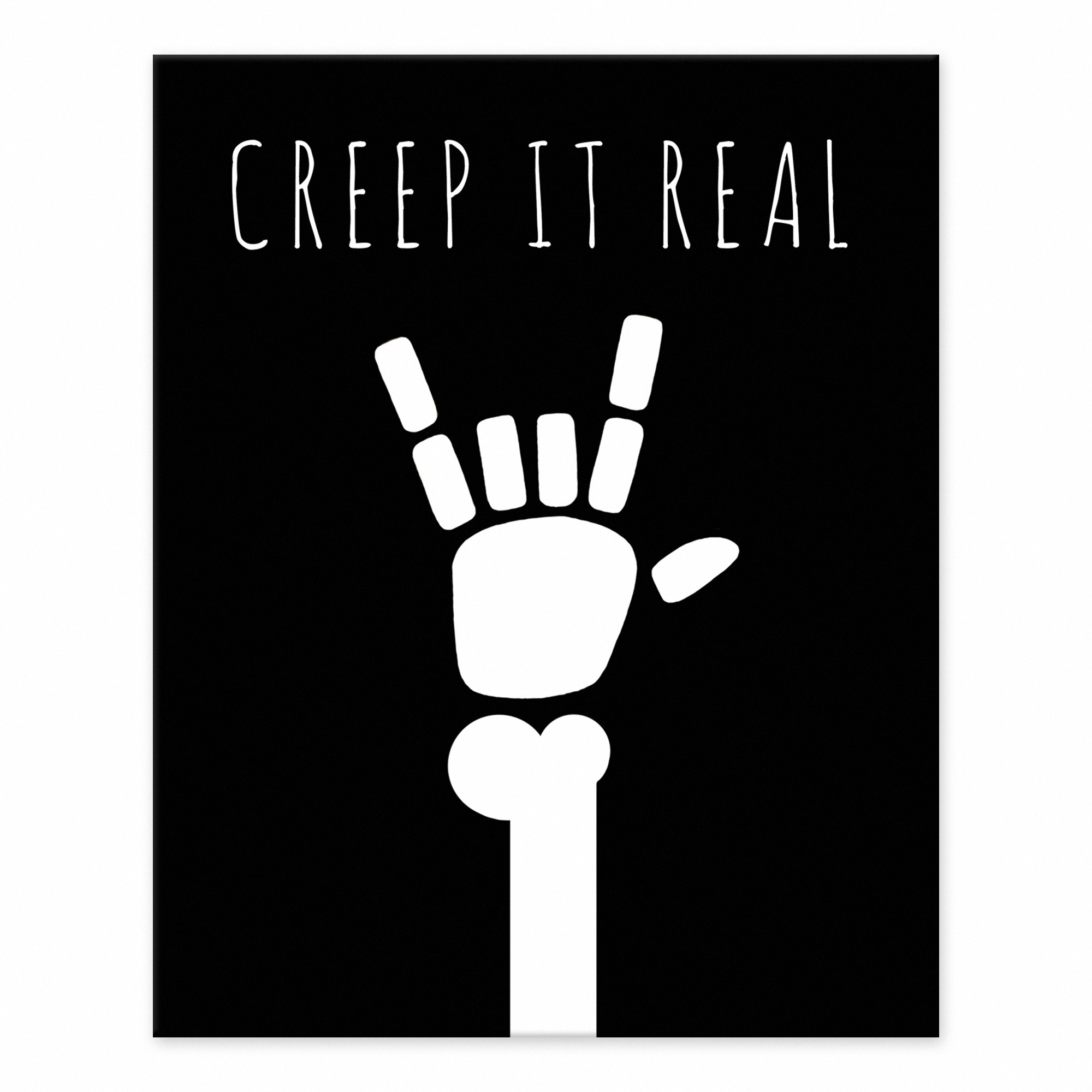 Creep it Real Skeleton 8x10 Tabletop Canvas