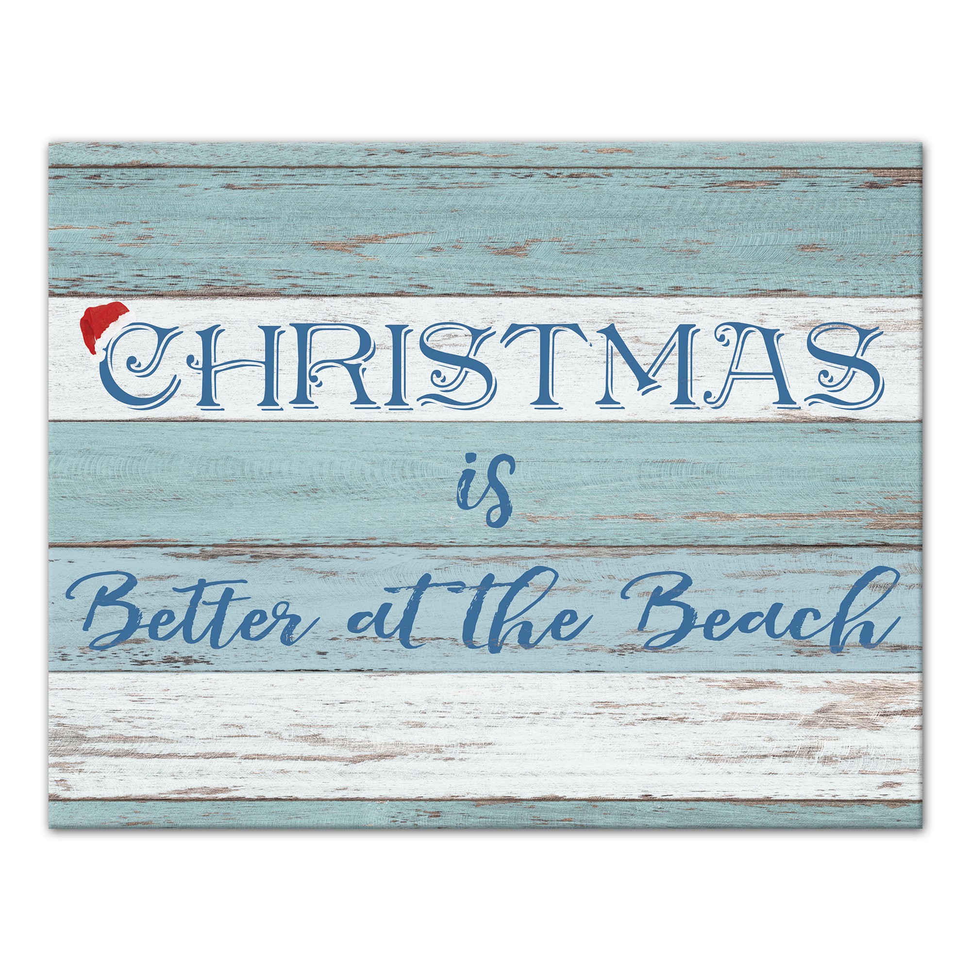 Christmas is Better at the Beach 11x14 Canvas Wall Art
