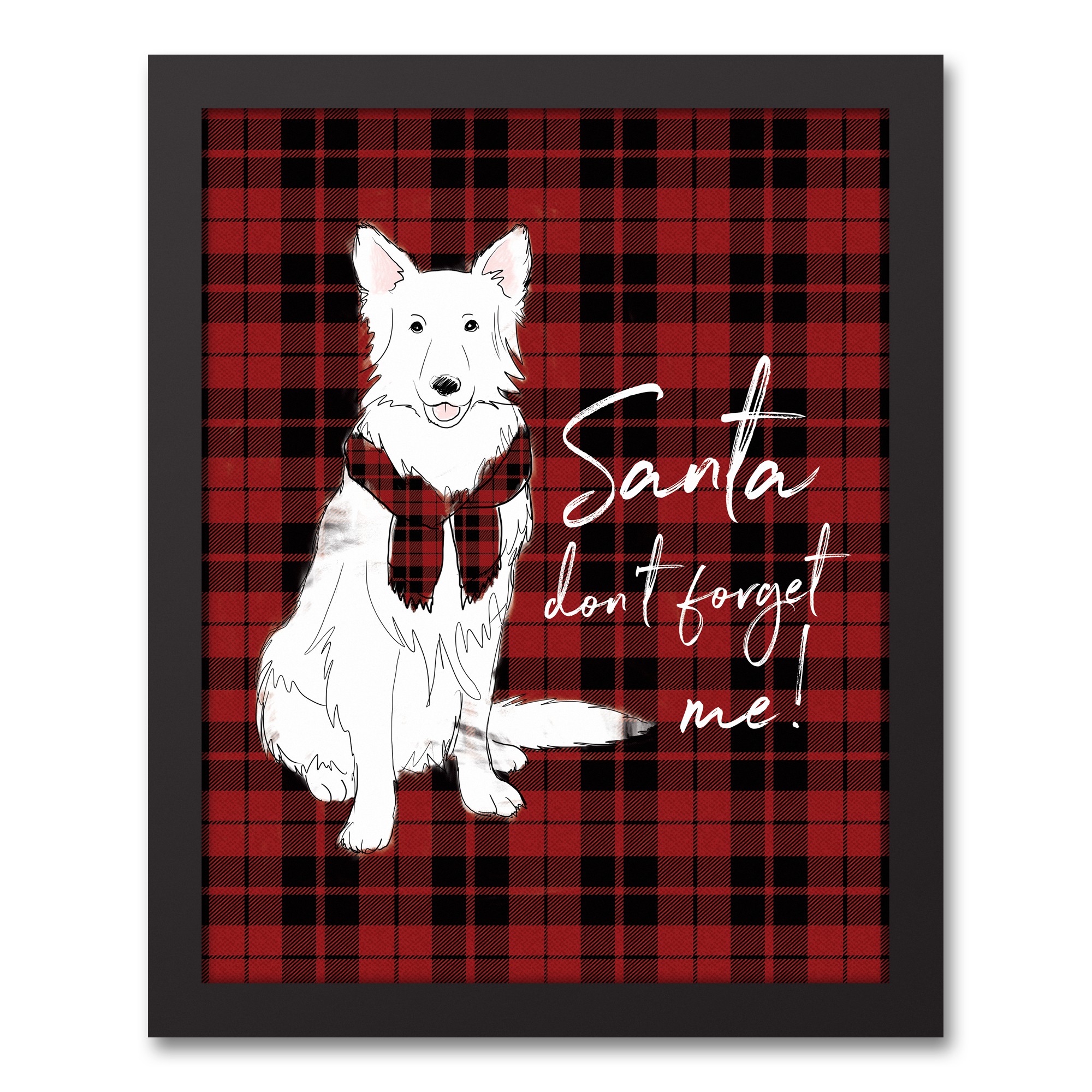 Santa Don't Forget Me 11x14 Black Framed Canvas