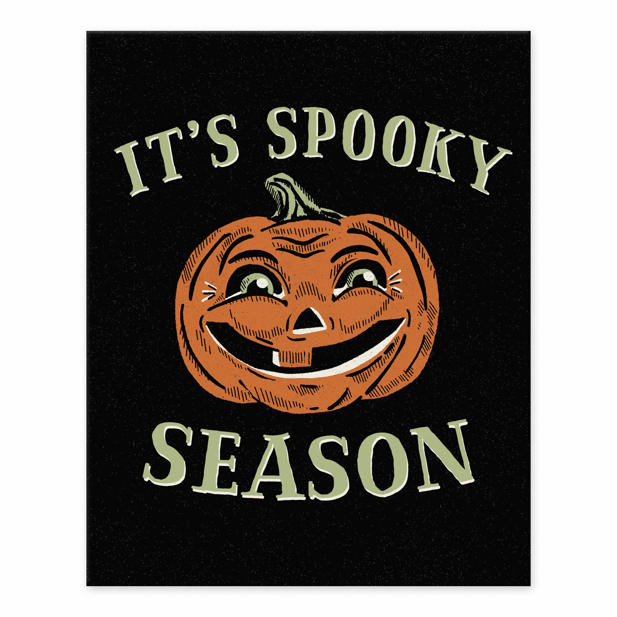 Retro Pumpkin Spooky Season 8x10 Tabletop Canvas