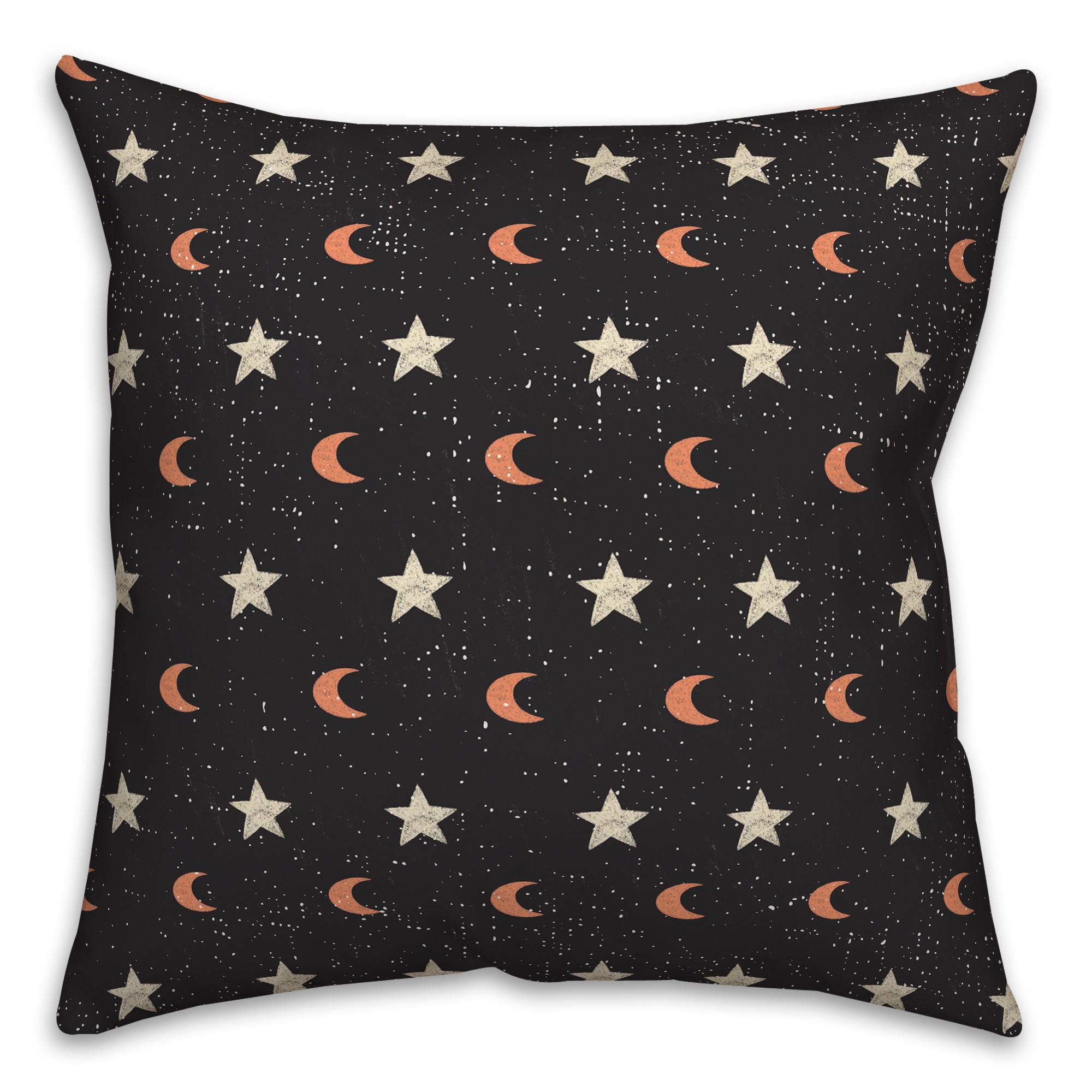 Moon and Stars Pattern 18x18 Spun Poly Pillow