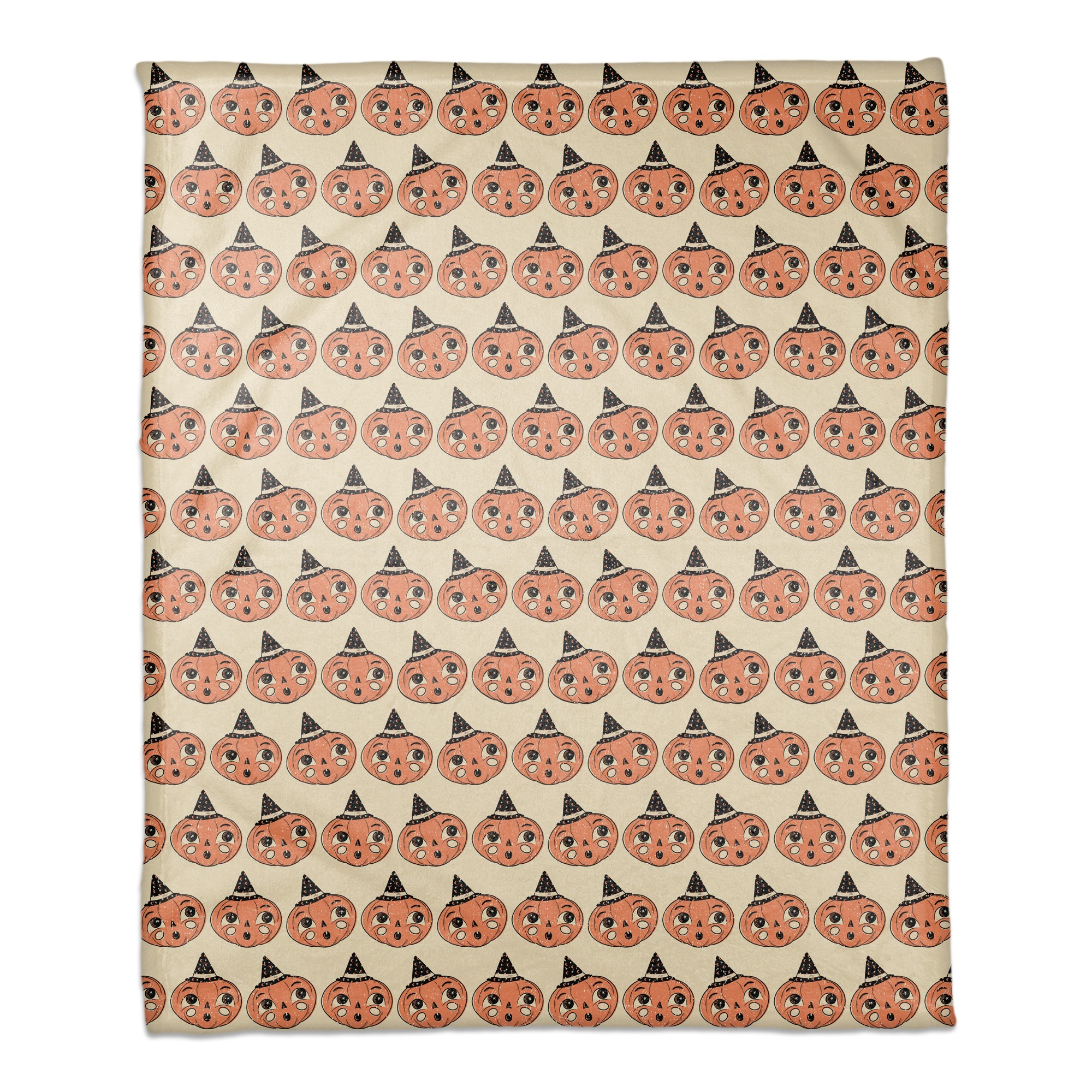 Retro Pumpkin Pattern 50x60 Coral Fleece Blanket
