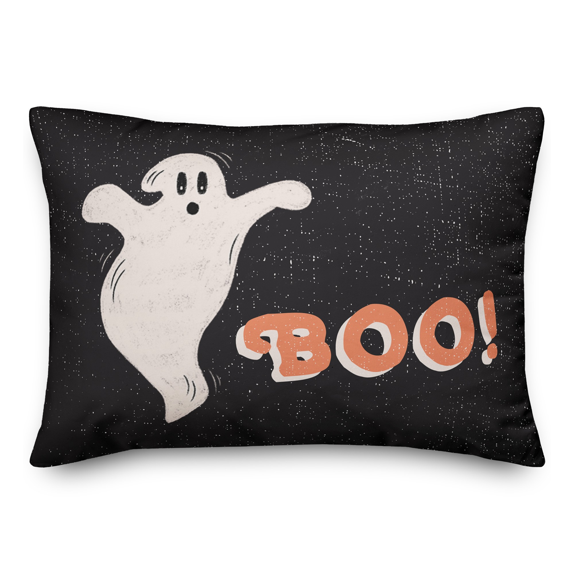 Retro Ghost Boo 14x20 Spun Poly Pillow