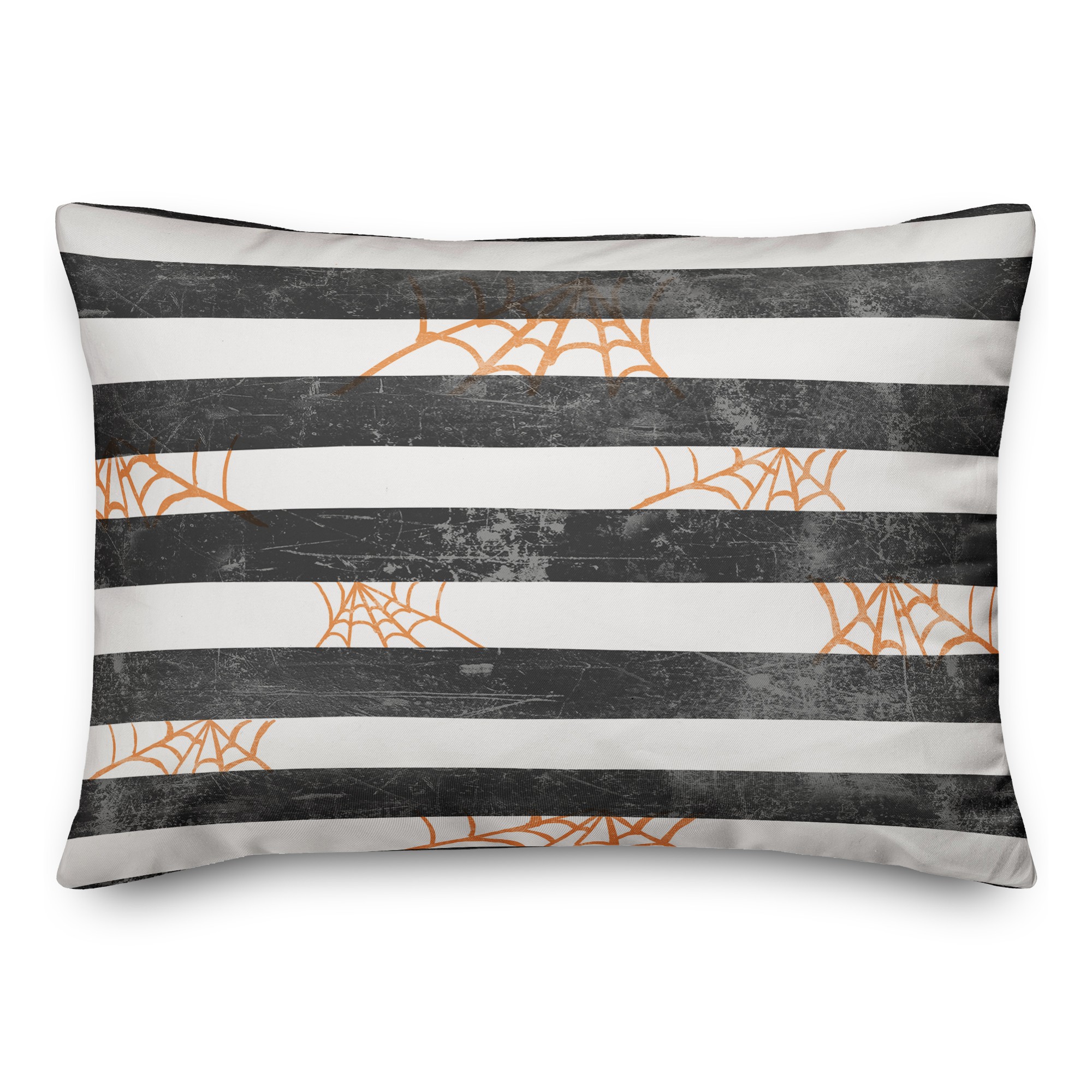 Spiderwebs and Stripes Pattern 14x20 Spun Poly Pillow
