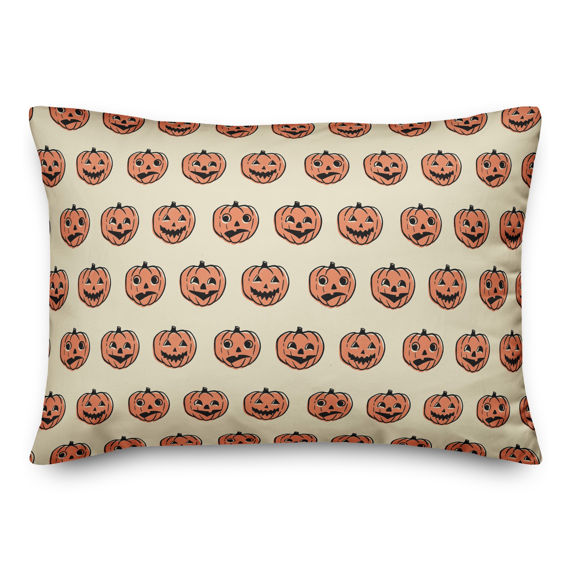 Trick or Treat Pumpkins Pattern 14x20 Spun Poly Pillow