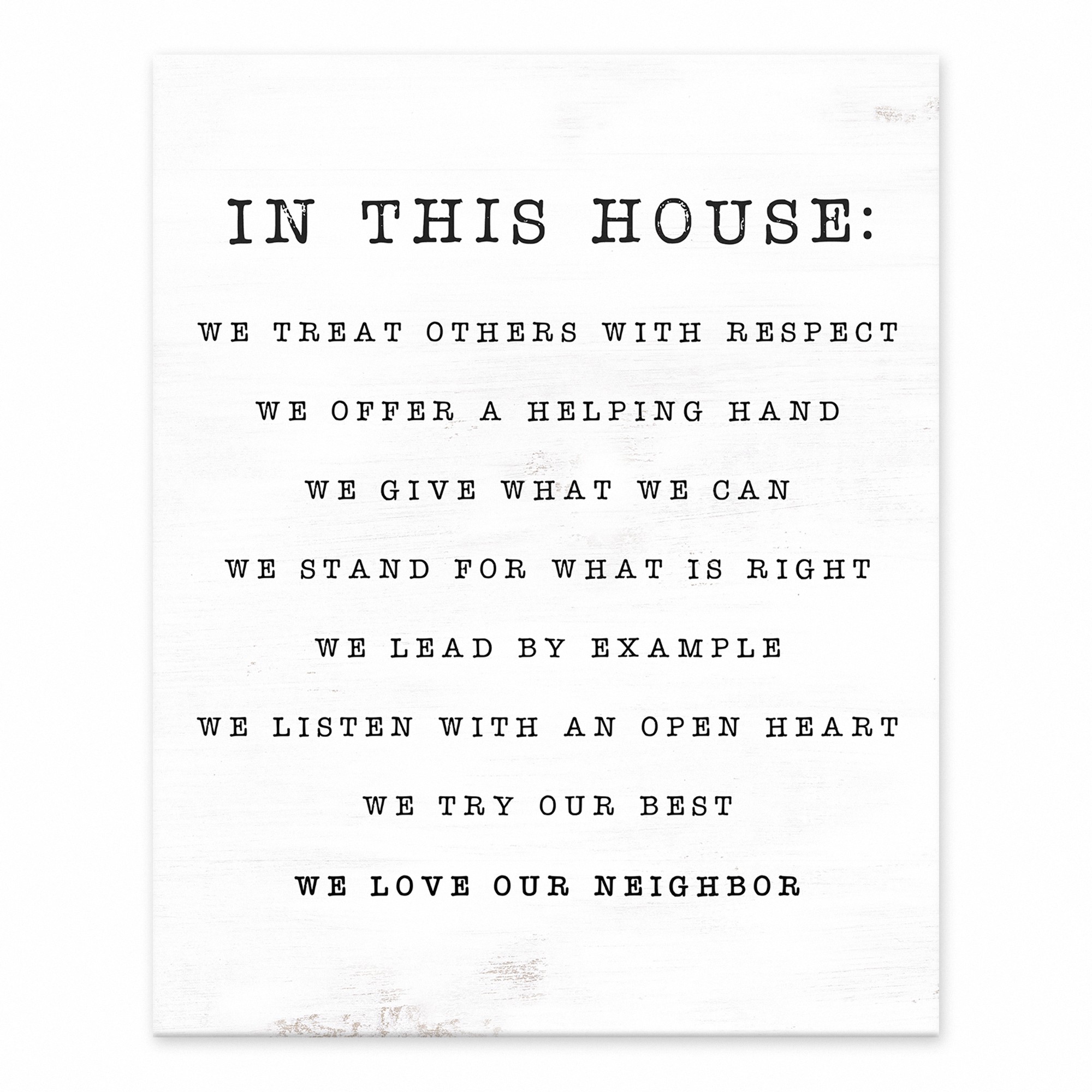 In This House 8x10 Tabletop Canvas