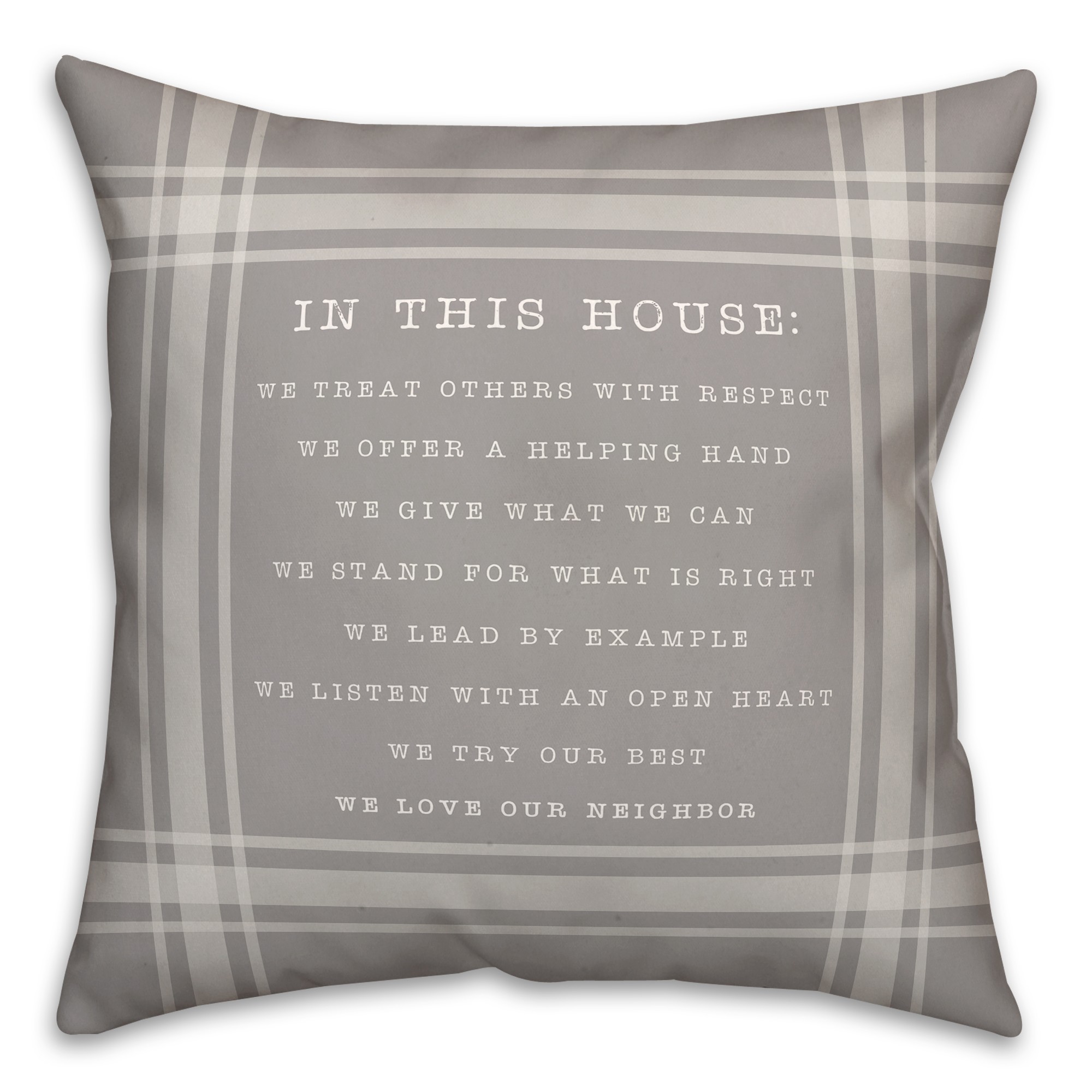 In This House 18x18 Spun Poly Pillow