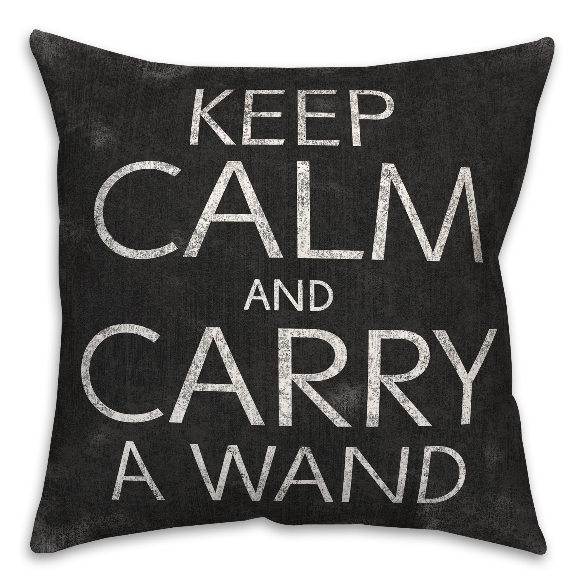 Kepp Calm Wand 18x18 Spun Poly Pillow