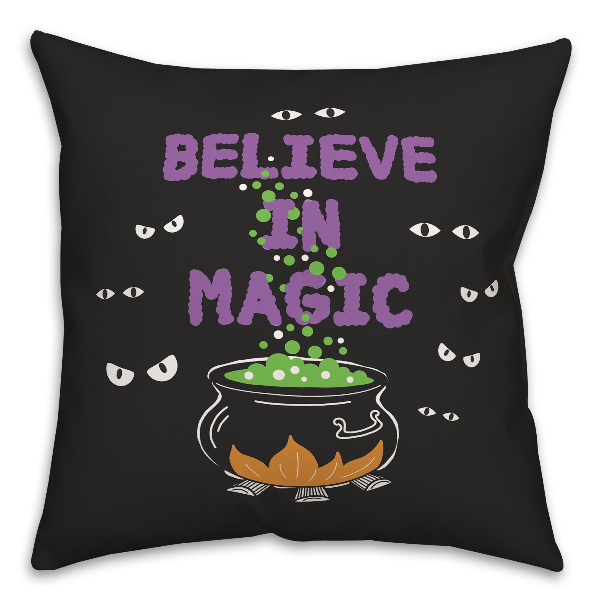 Halloween Believe in Magic 18x18 Spun Poly Pillow