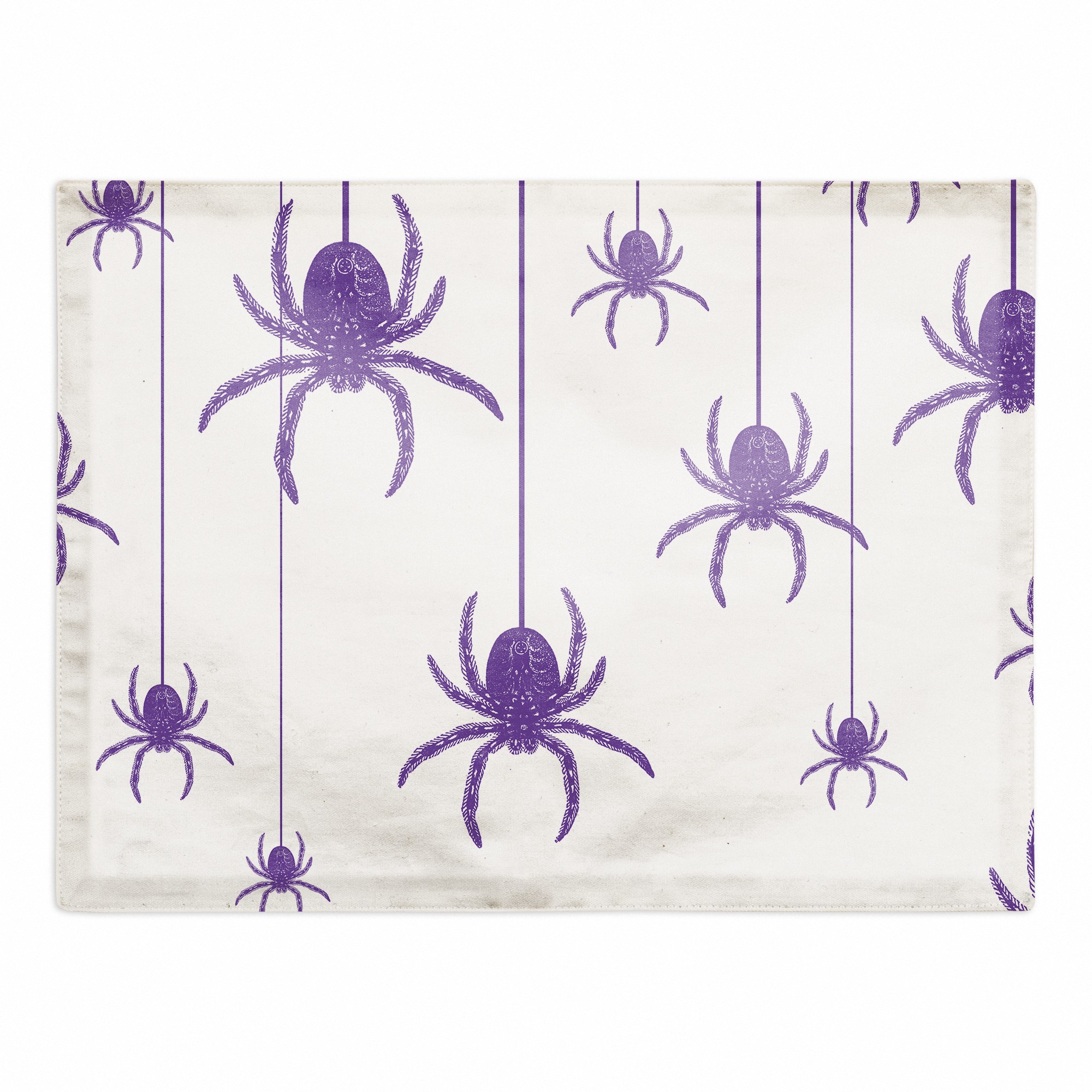 Purple Hanging Spiders 18x14 Poly Twill Placemat