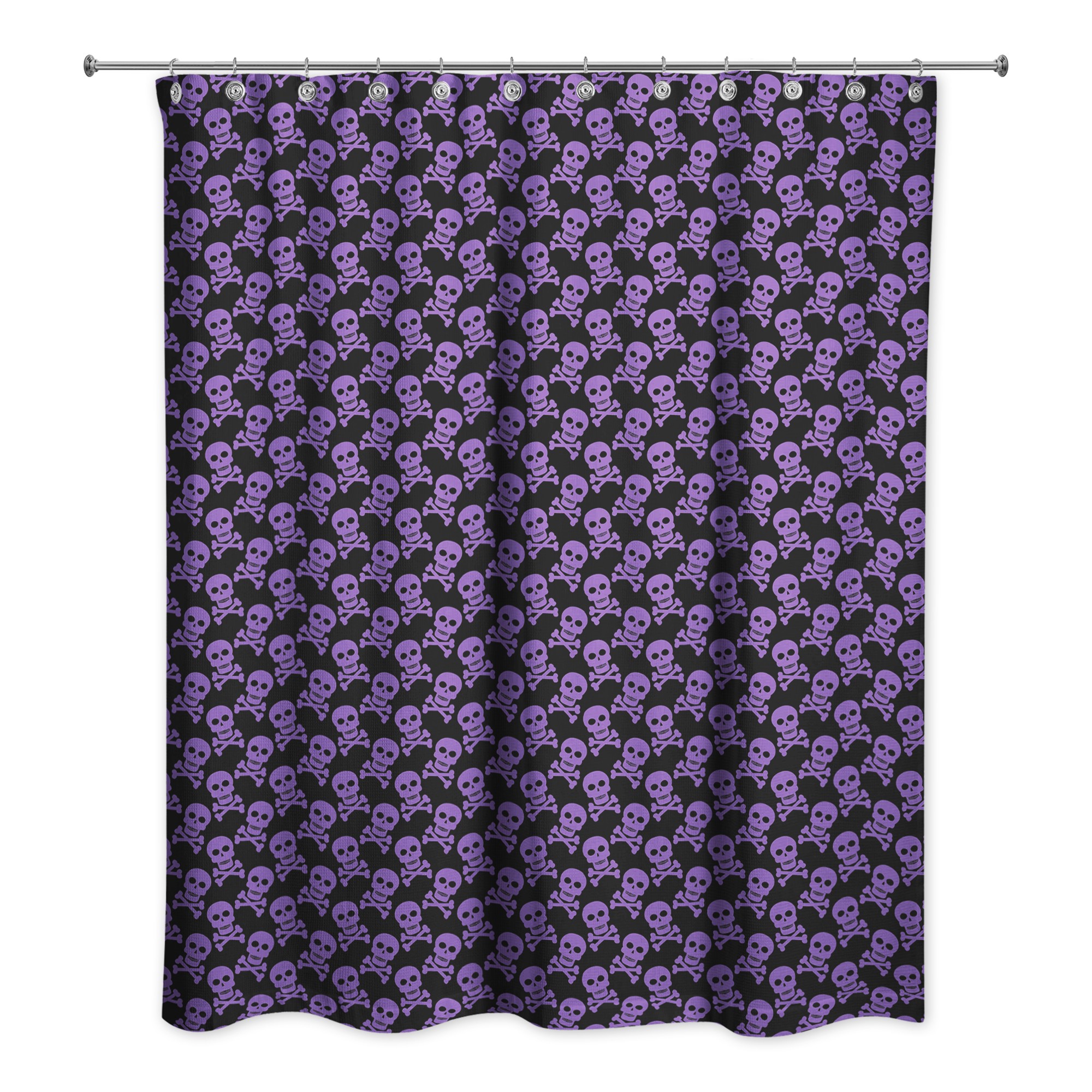 Skull and Crossbones Pattern 71x74 Shower Curtain