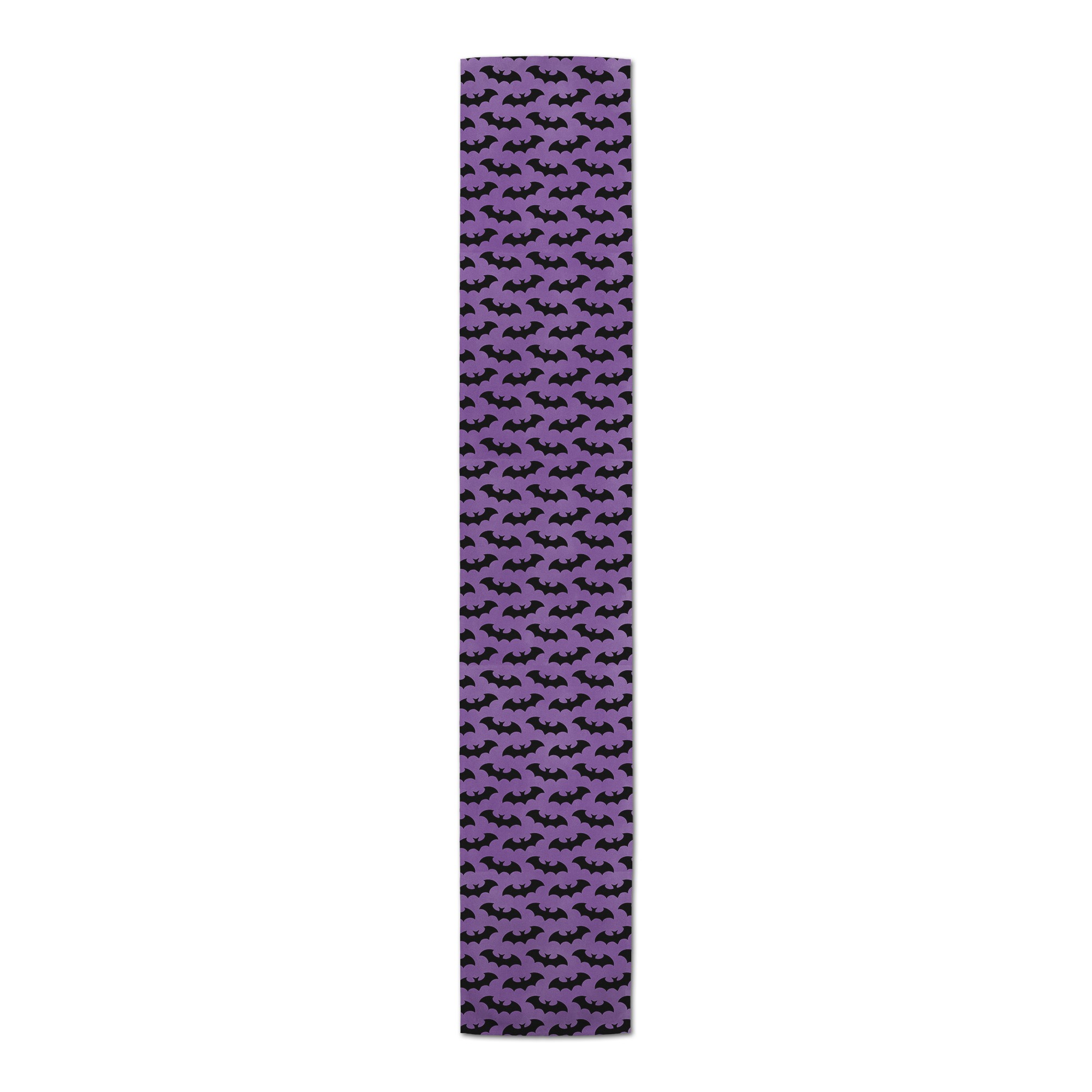 Bat Pattern on Purple 16x90 Poly Twill Table Runner