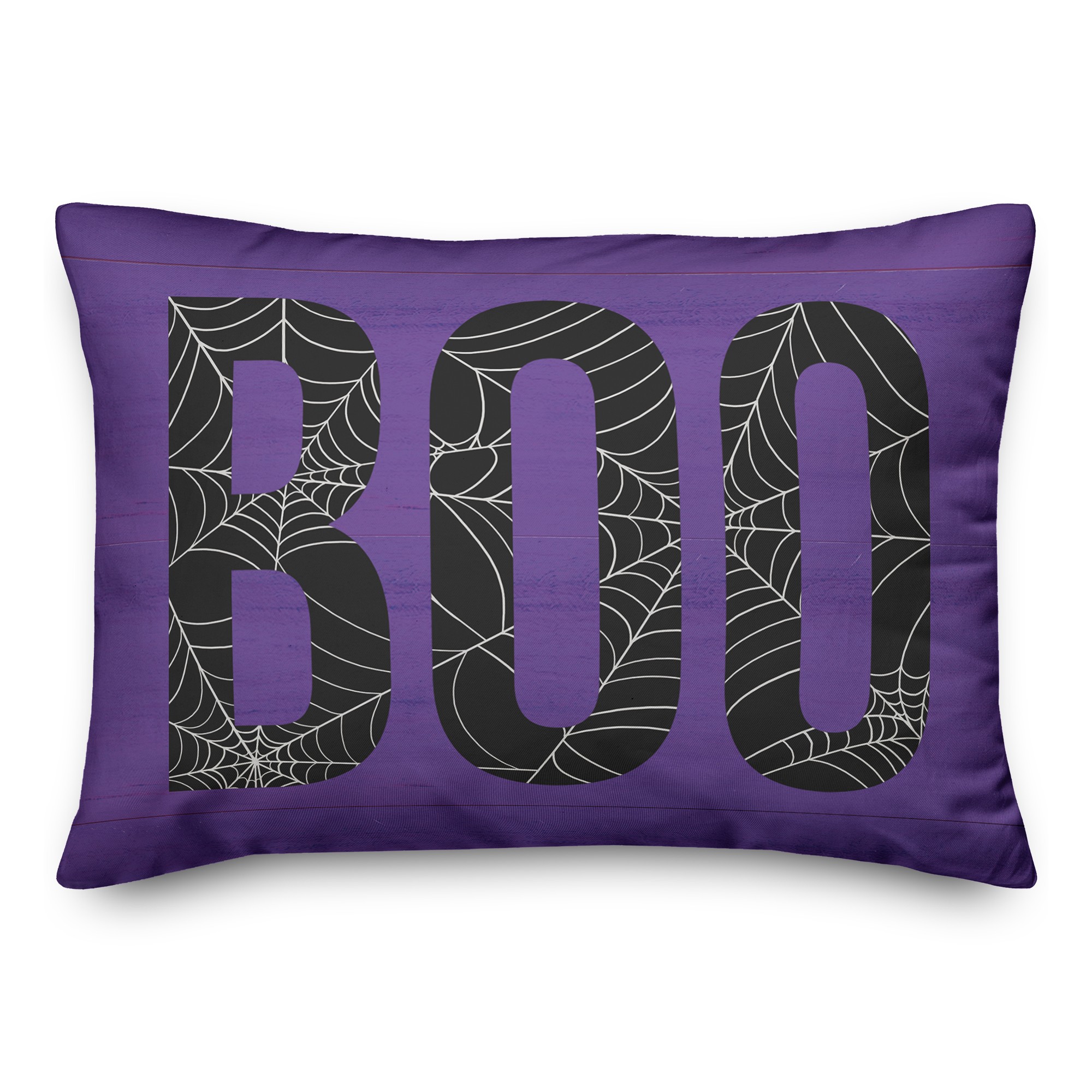 Boo Spiderweb Purple 14x20 Spun Poly Pillow