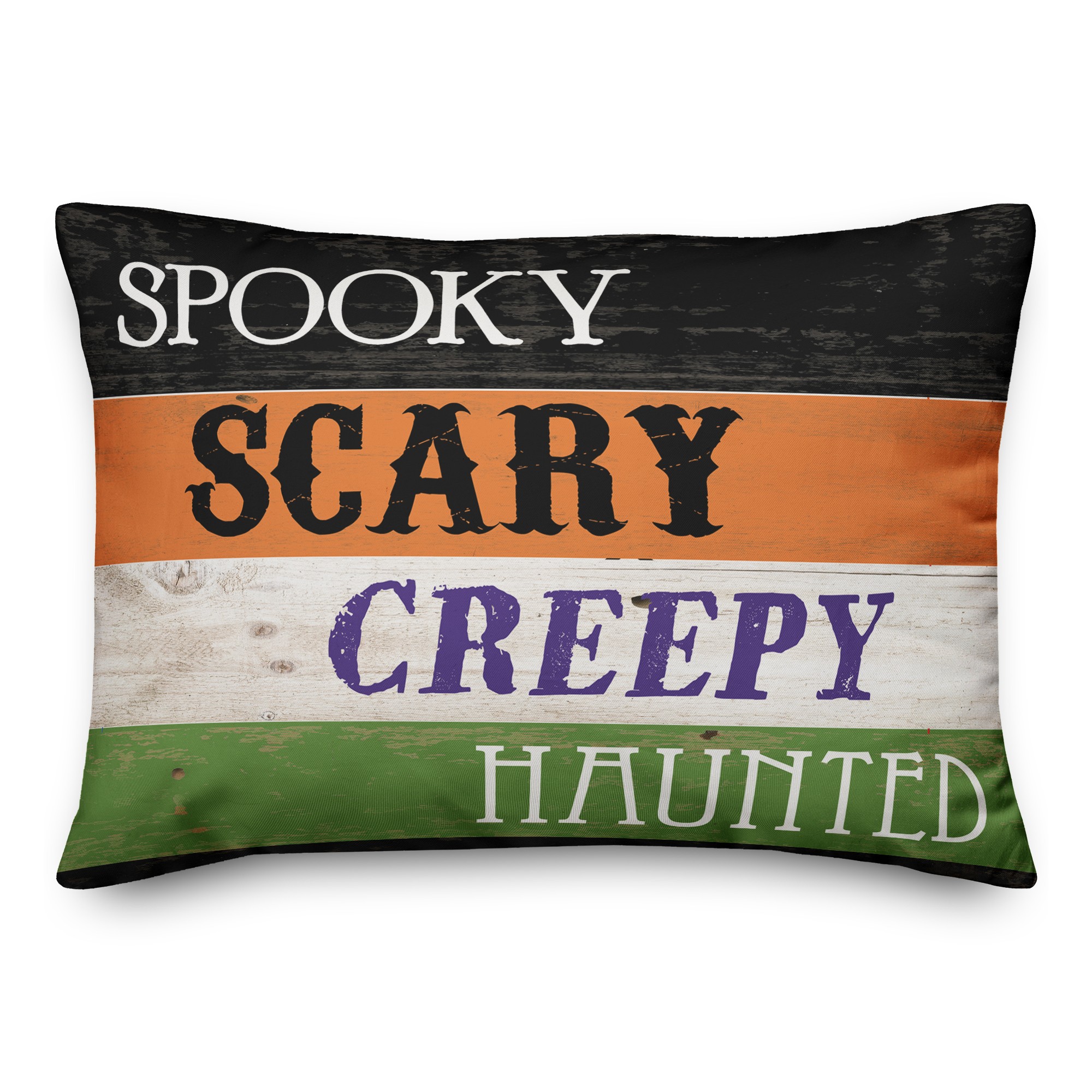 Halloween Words Colorful 14x20 Spun Poly Pillow