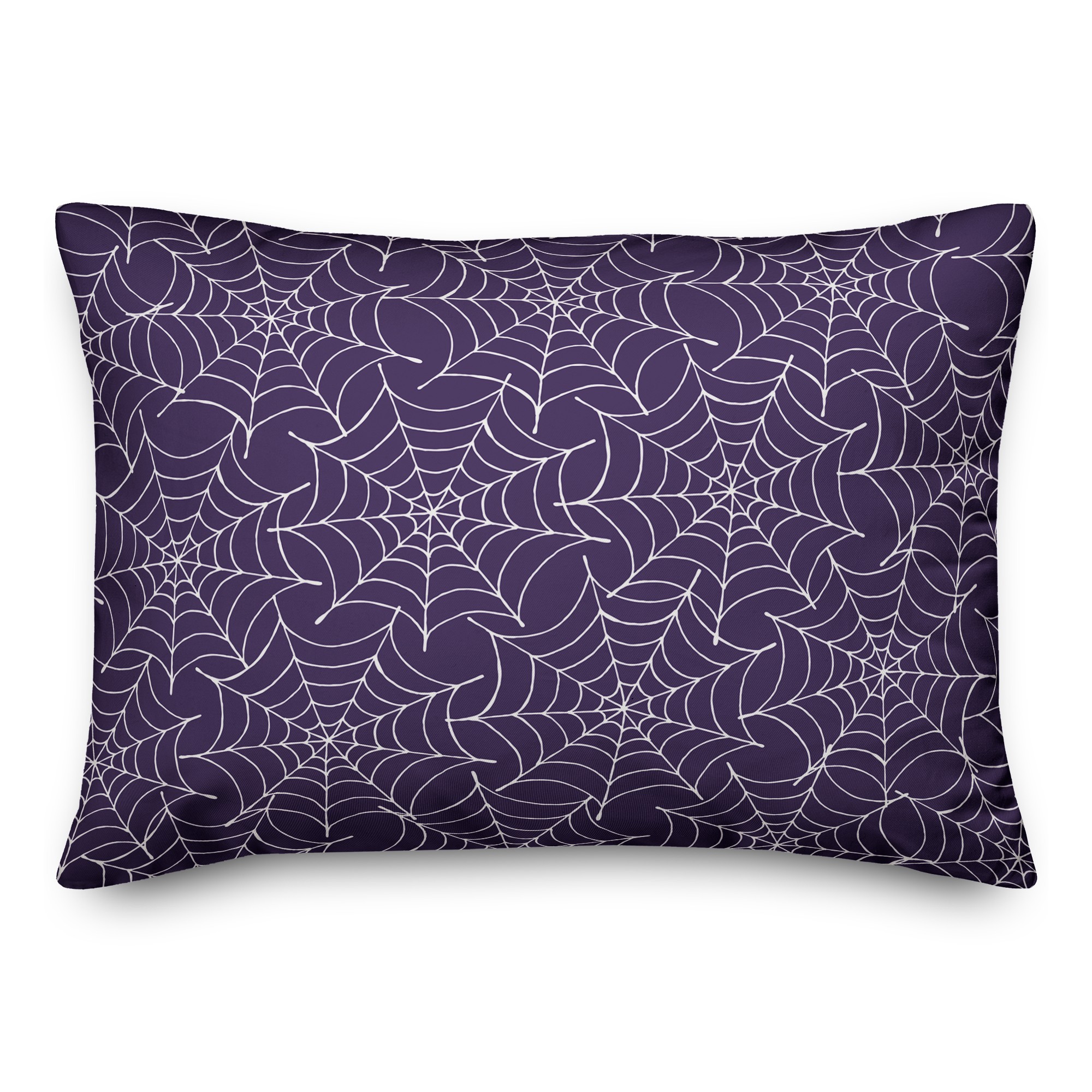 Spiderweb Pattern Purple 14x20 Spun Poly Pillow
