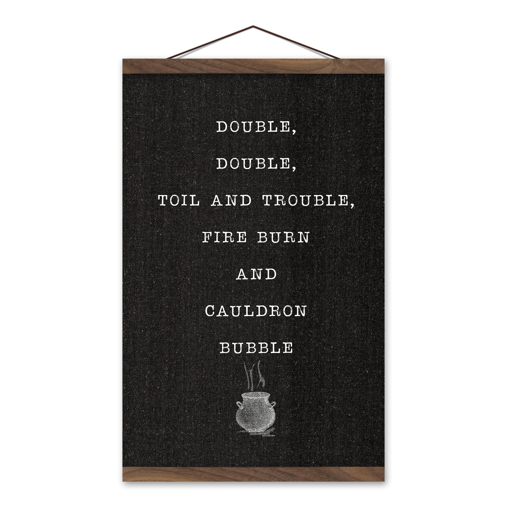Cauldron Bubble 12x18 Teak Hanging Canvas
