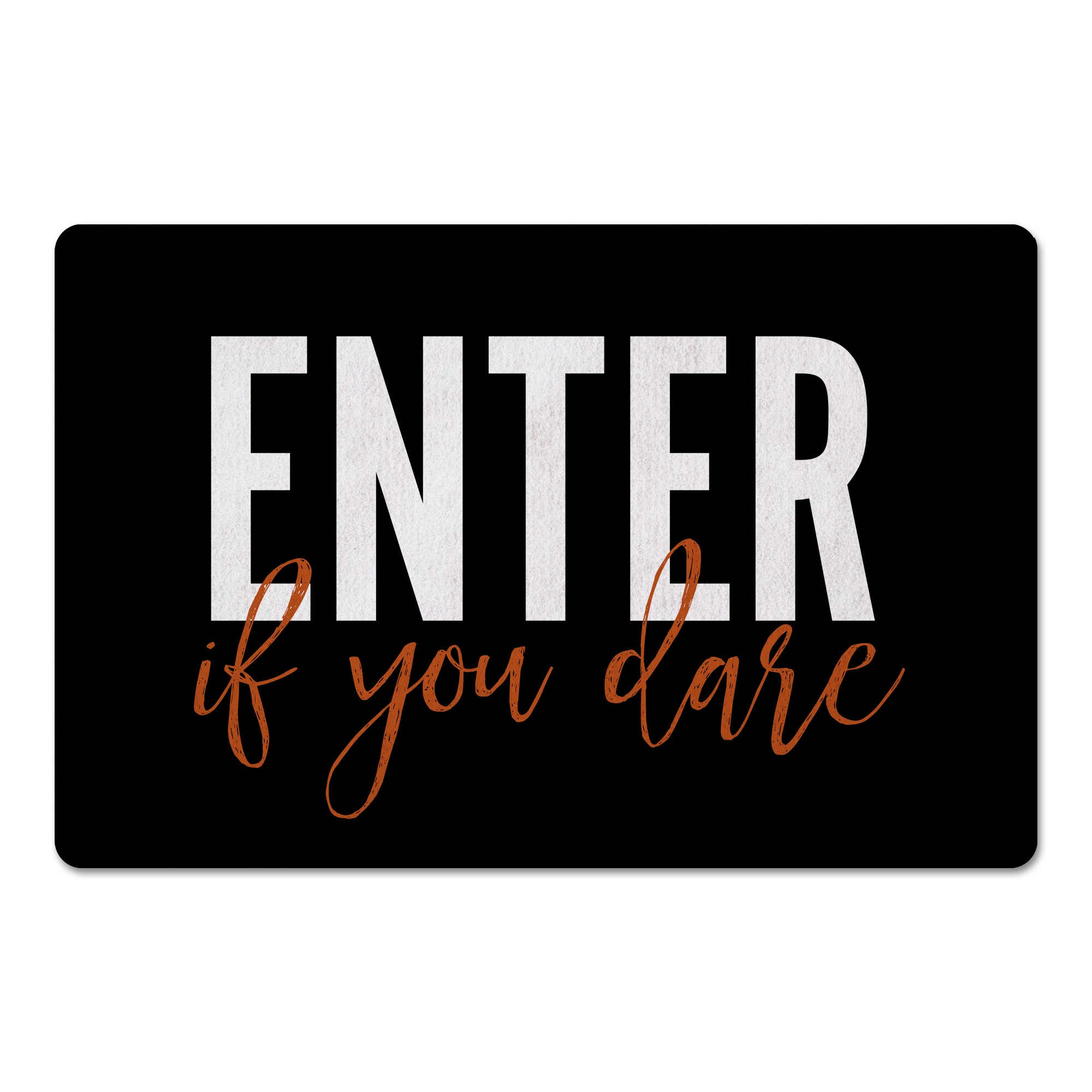 Enter if You Dare 27x18 Floor Mat