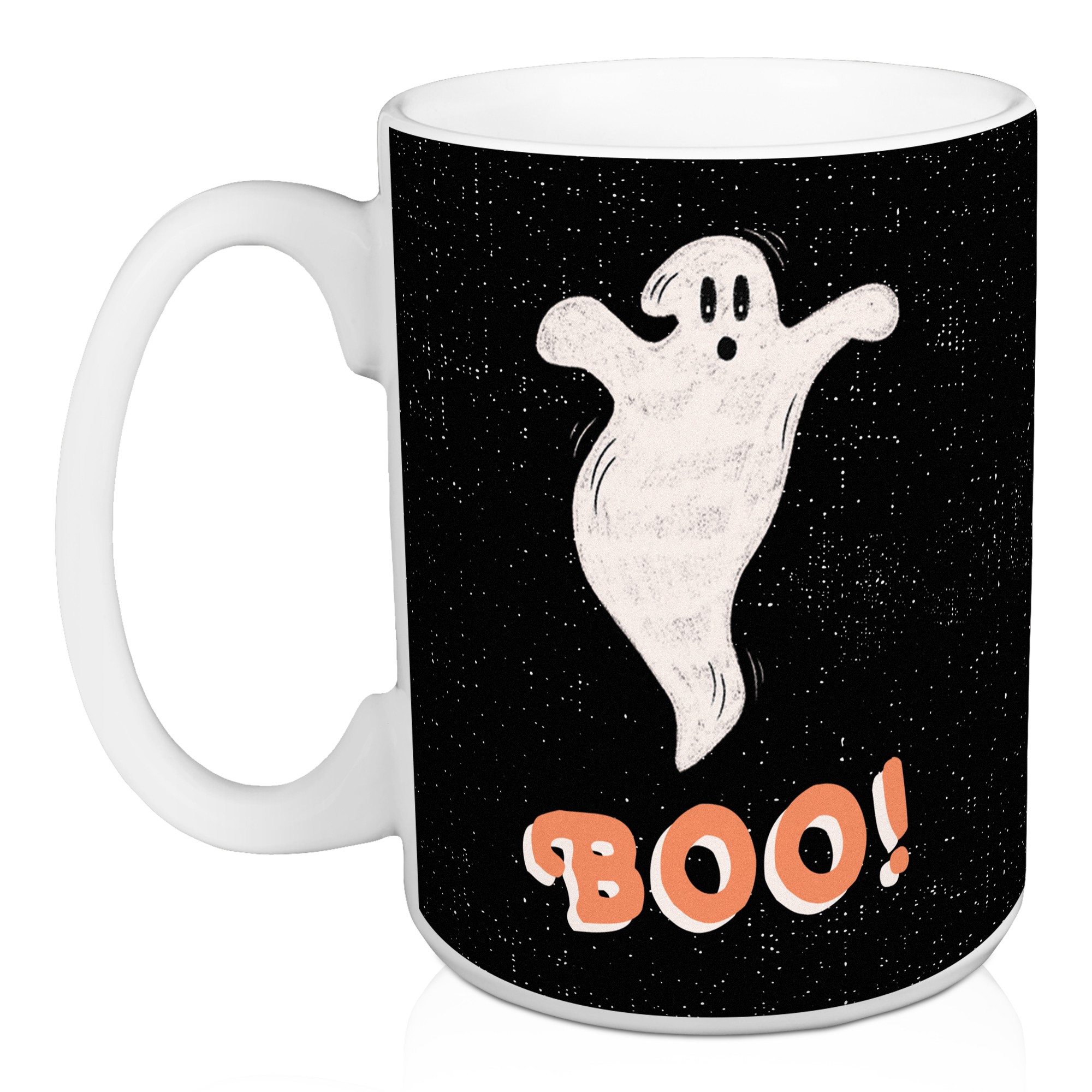 Retro Ghost Boo 15 oz Mug