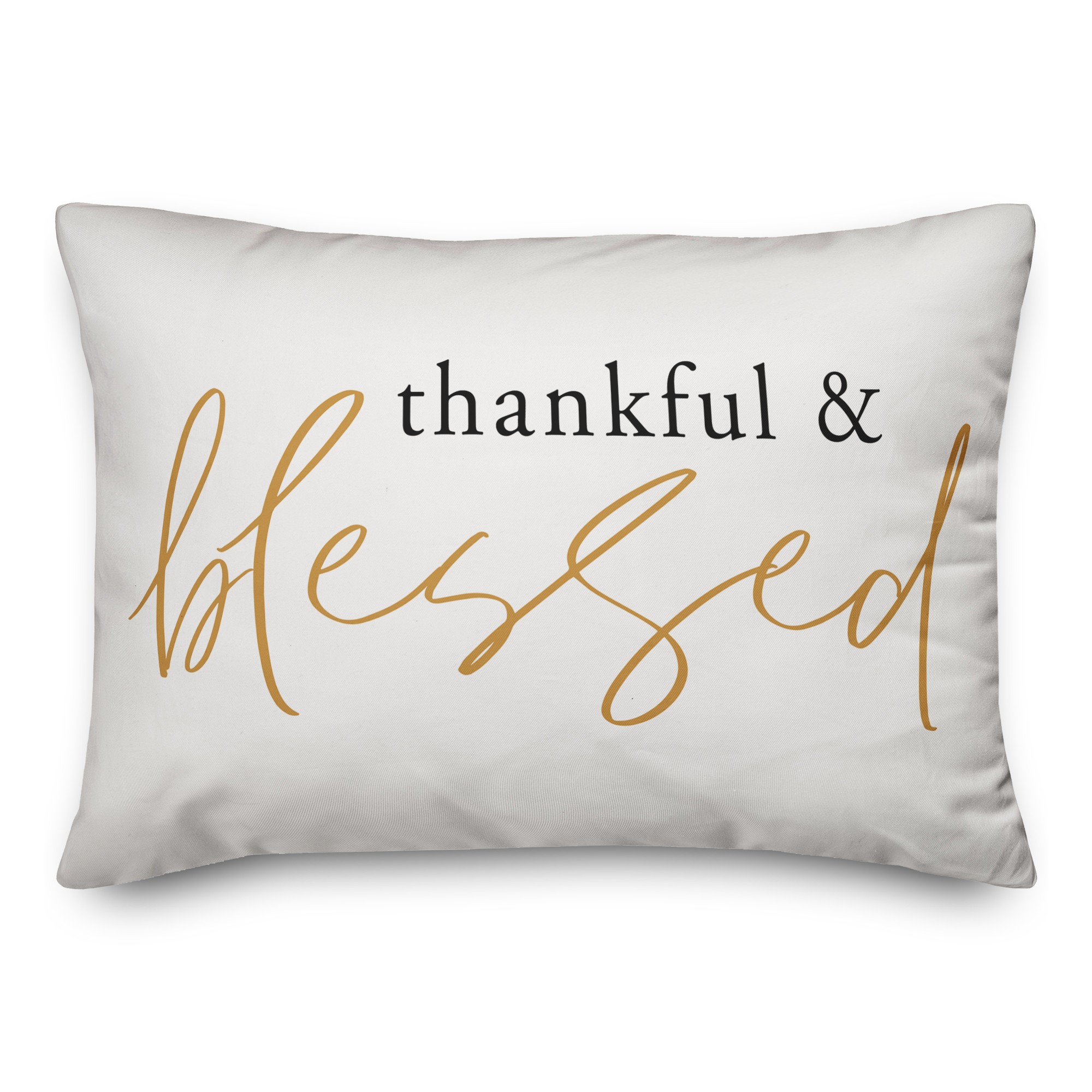 Thankful Blessed Orange 14x20 Spun Poly Pillow