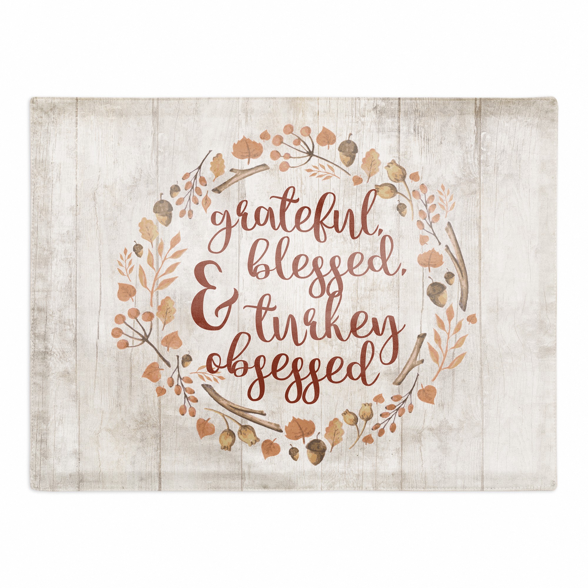 Grateful Blessed Obsessed 18x14 Poly Twill Placemat