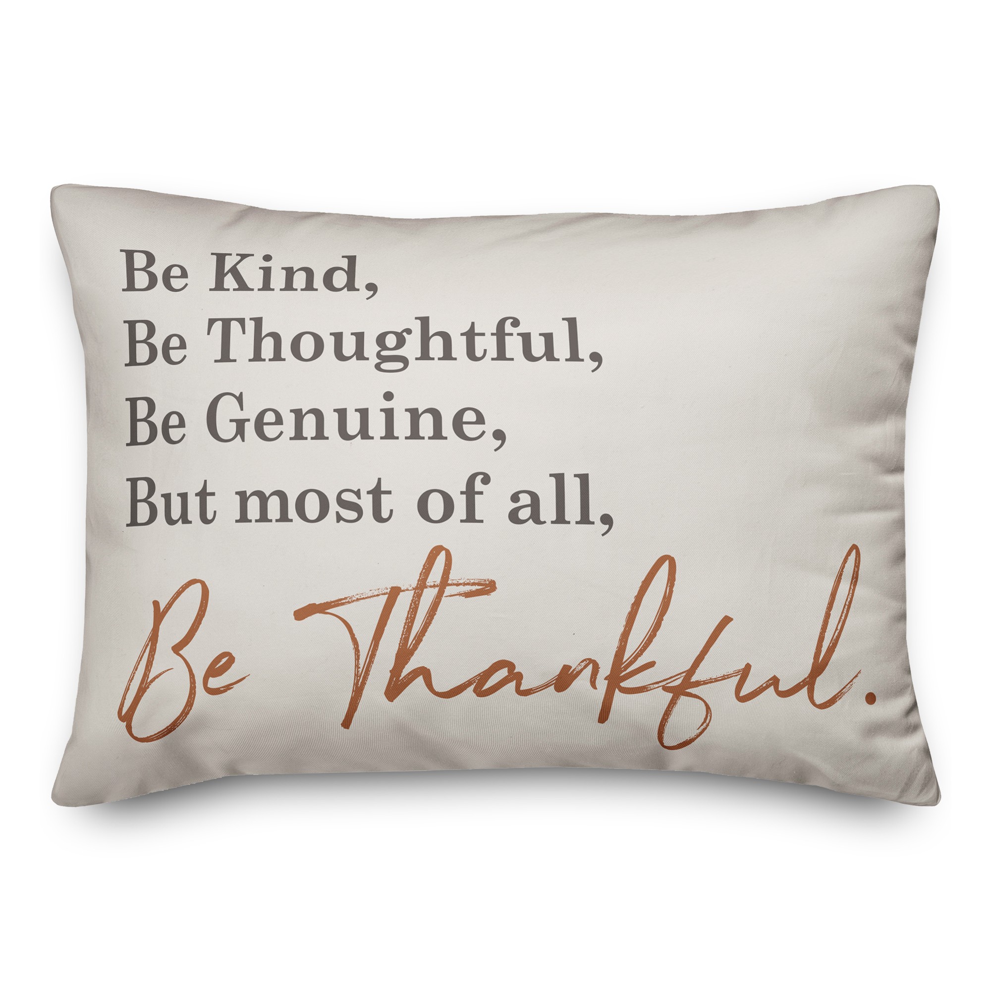 Thankful Typography 14x20 Spun Poly Pillow
