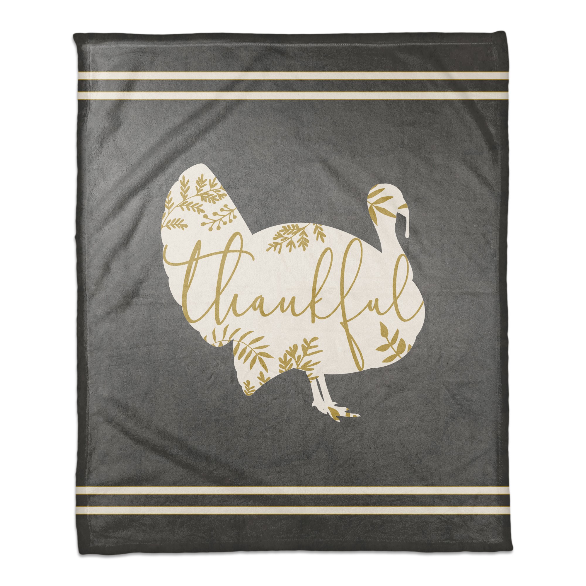 Thankful Turkey Leaves 50x60 Coral Fleece Blanket