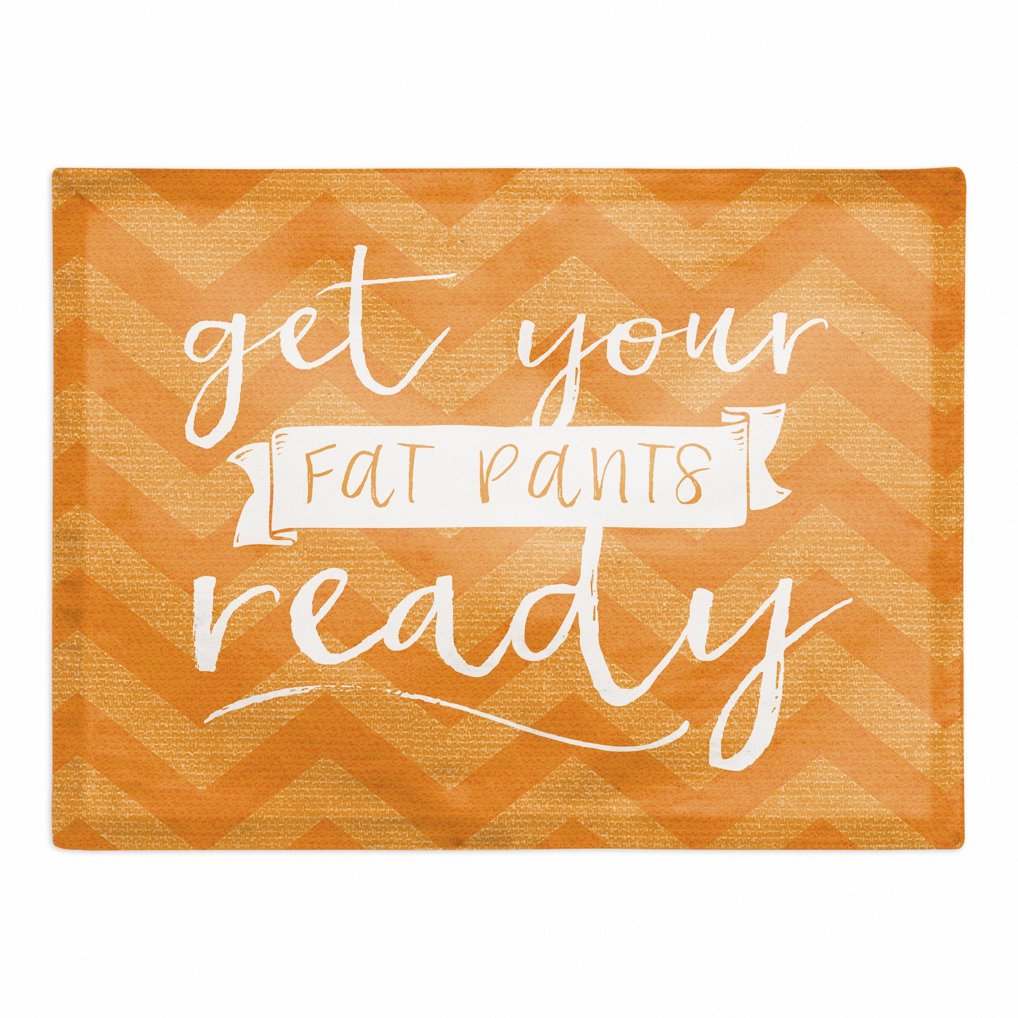 Fat Pants Orange Chevron 18x14 Poly Twill Placemat