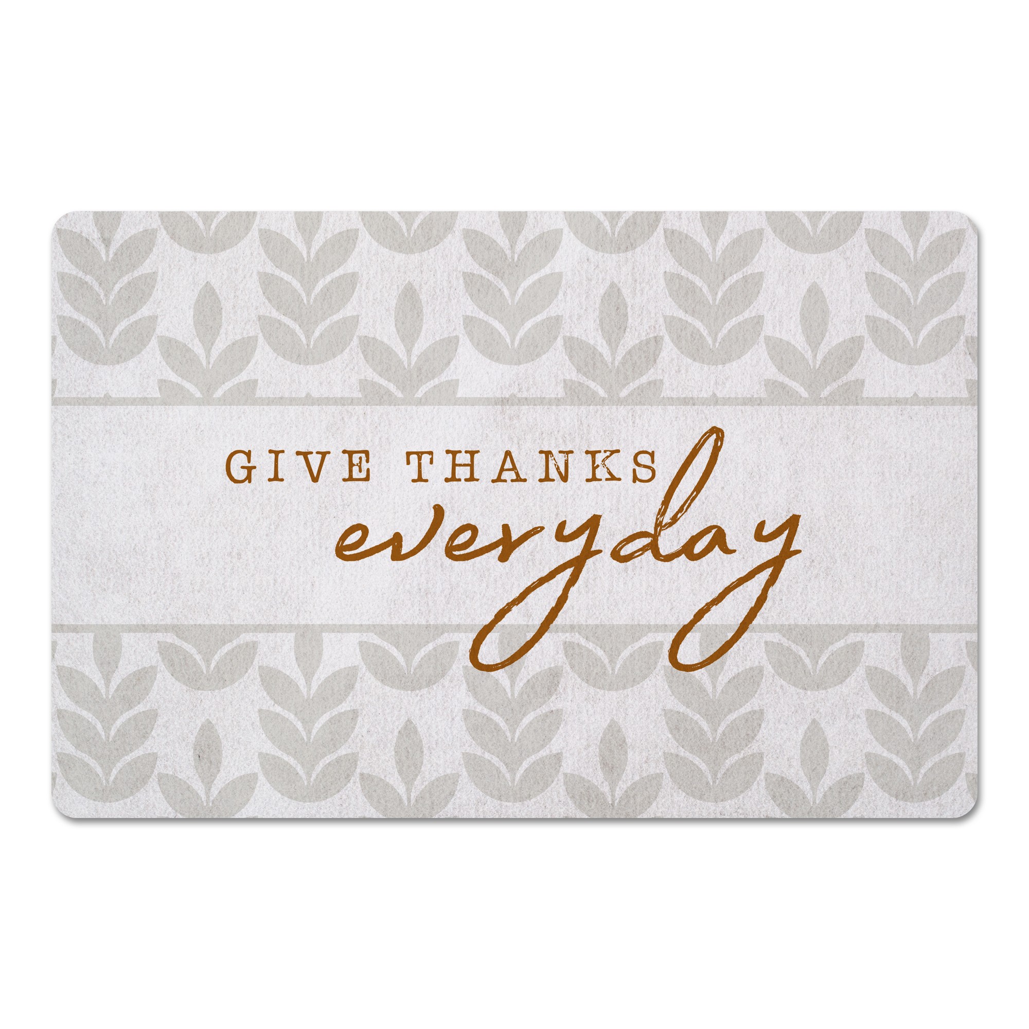 Give Thanks Everyday Leaf Pattern 27x18 Floor Mat