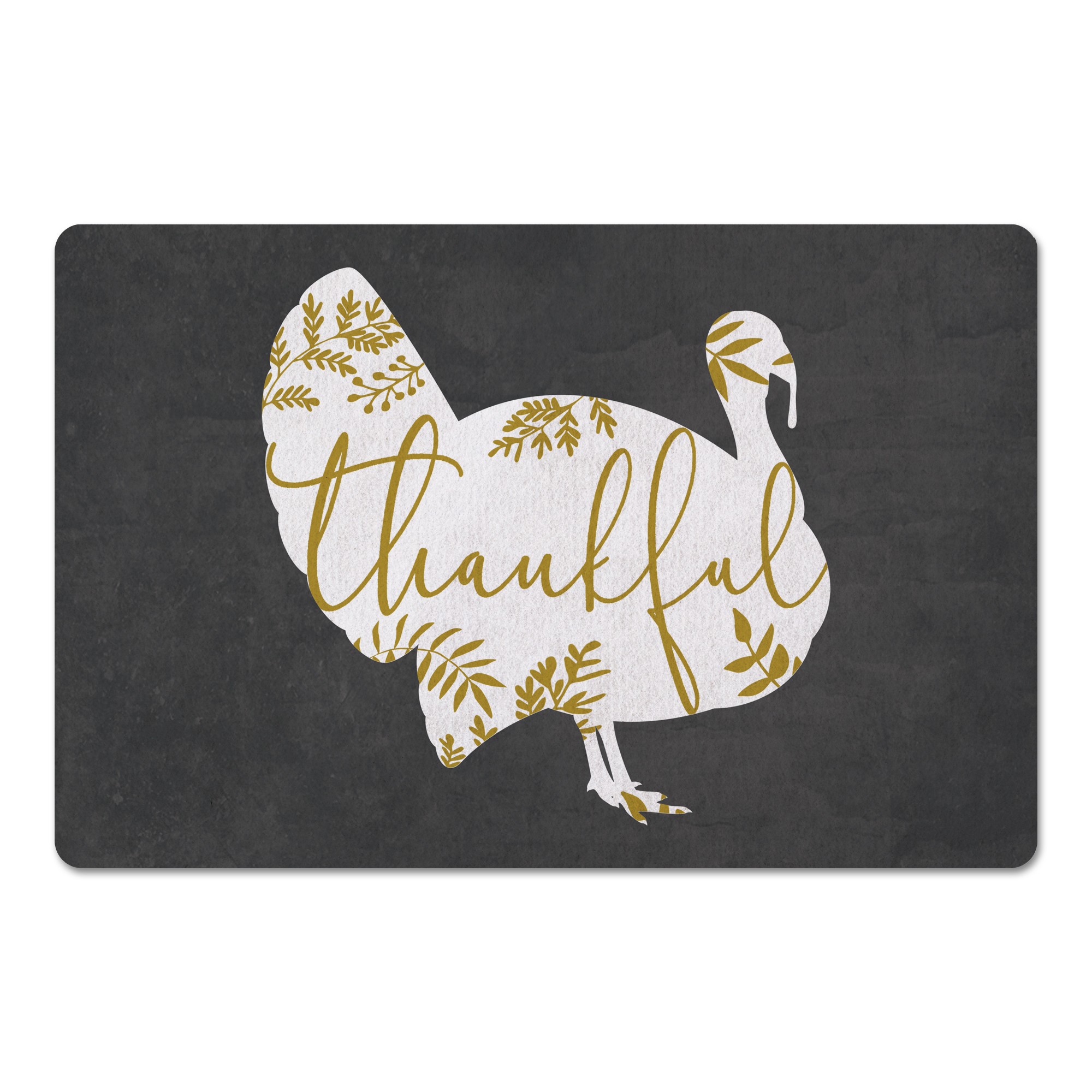 Thankful Turkey Leaves 27x18 Floor Mat