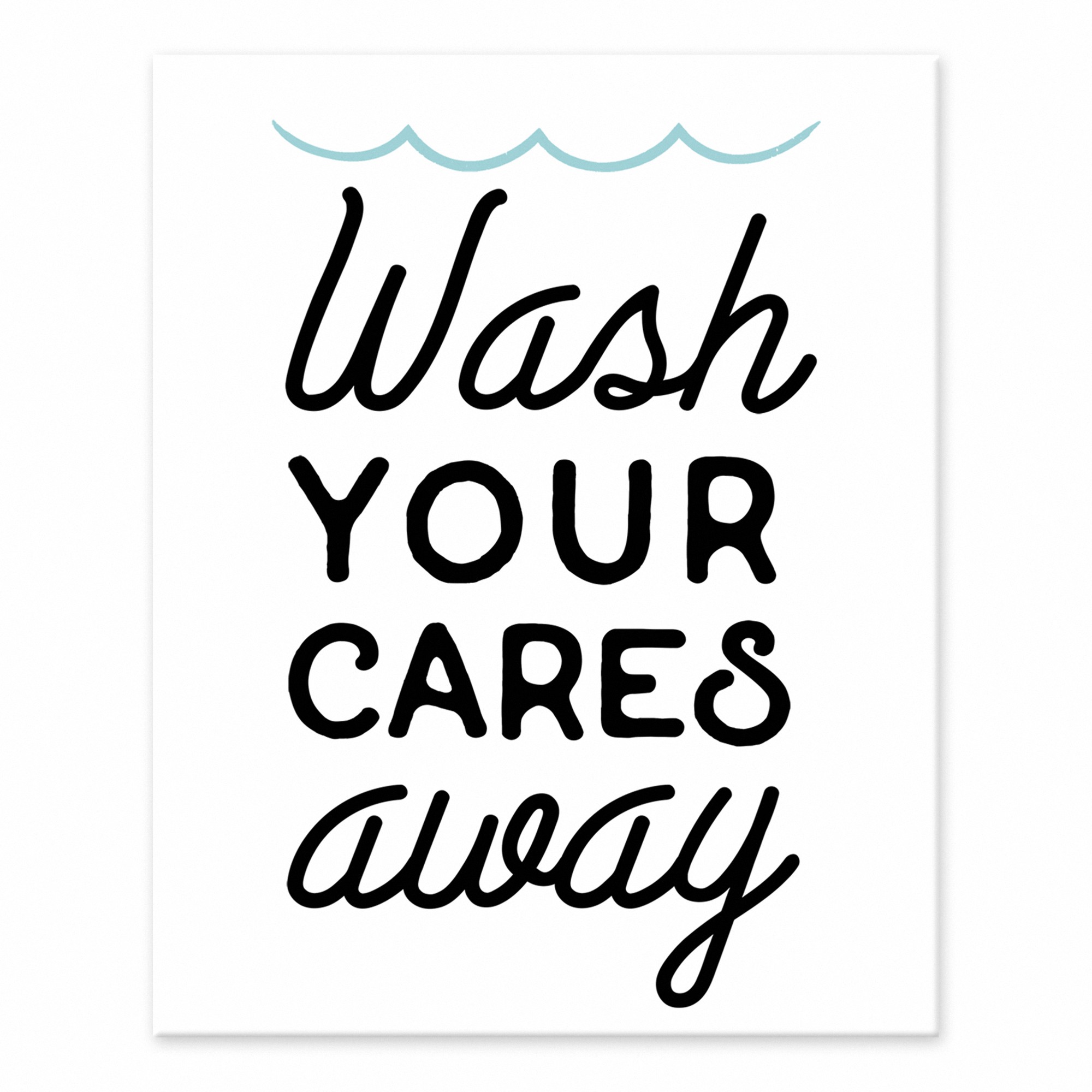 Wash Away Cares 8x10 Tabletop Canvas