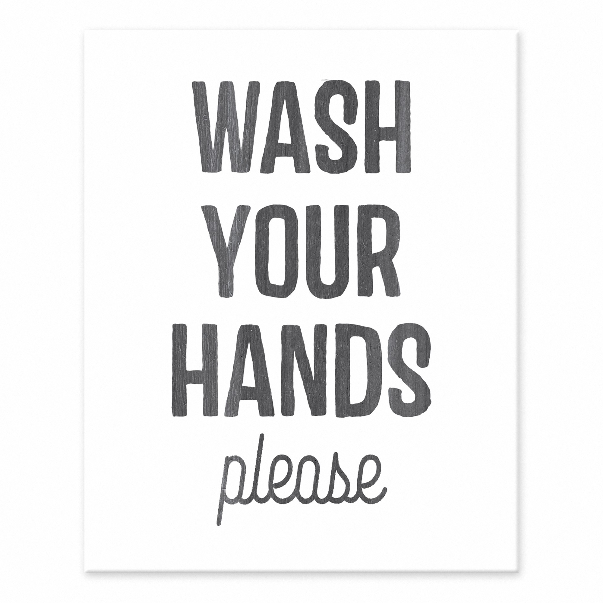 Wash Politely 8x10 Tabletop Canvas