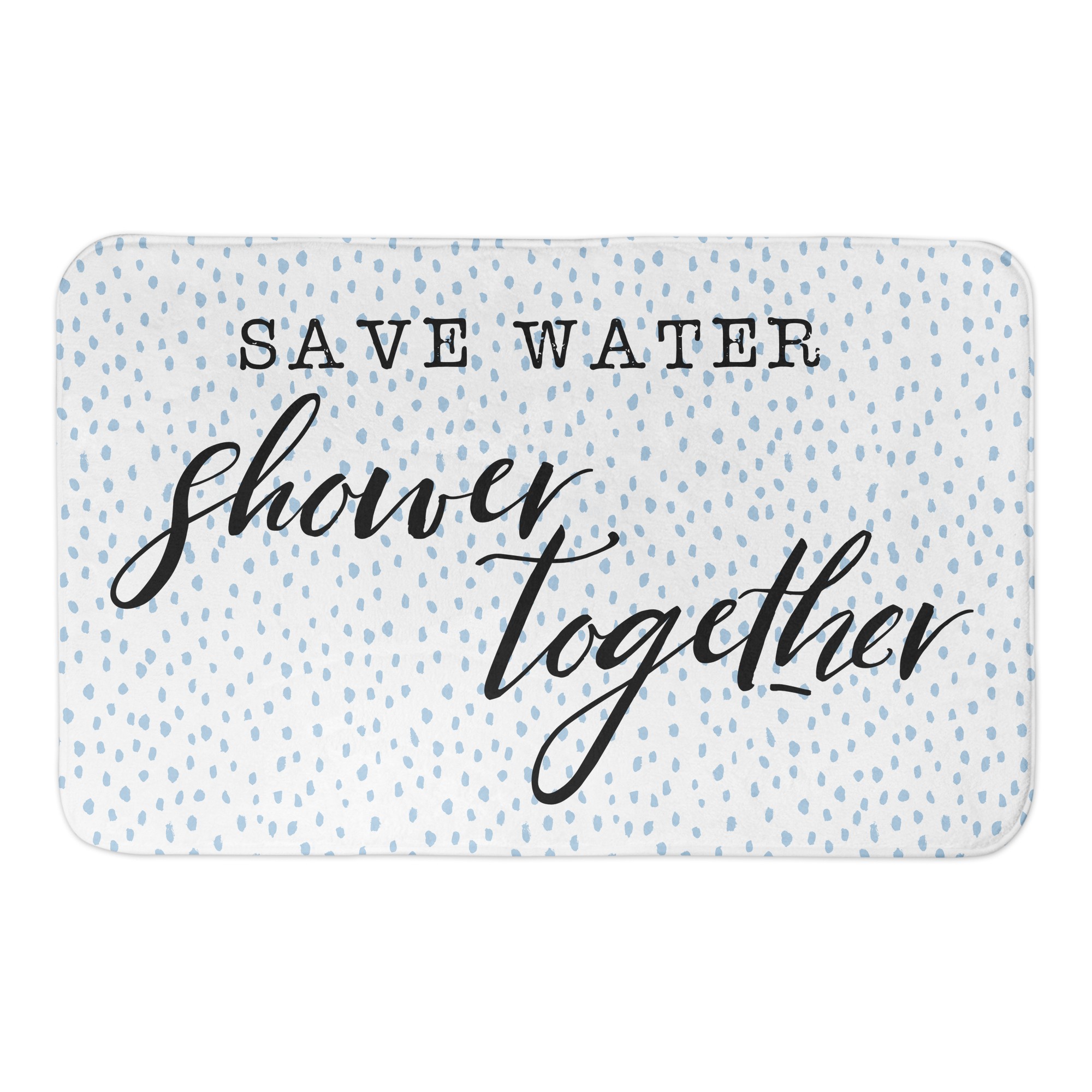 Save Water Shower Together 34x21 Bath Mat