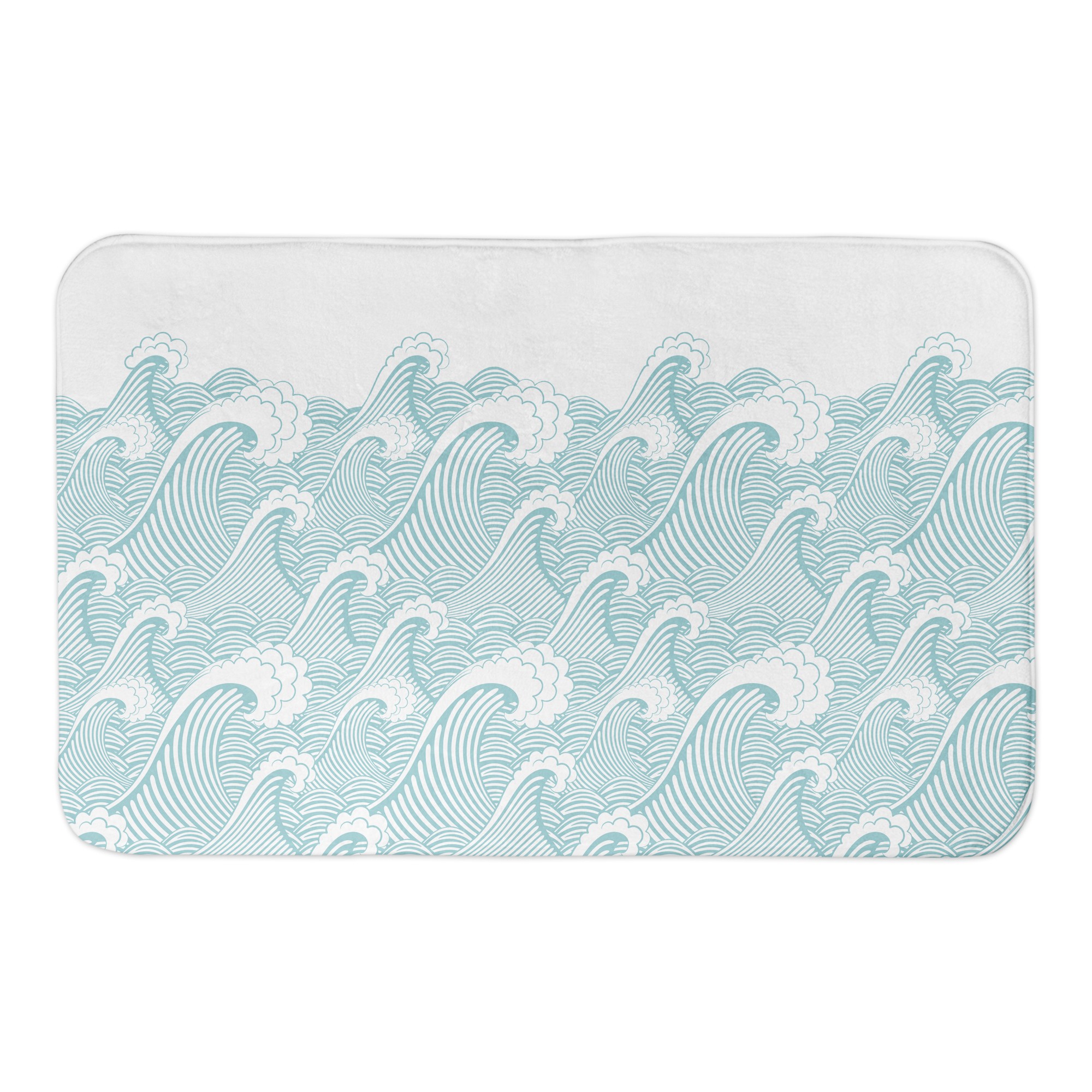 Ocean Wave Pattern 34x21 Bath Mat