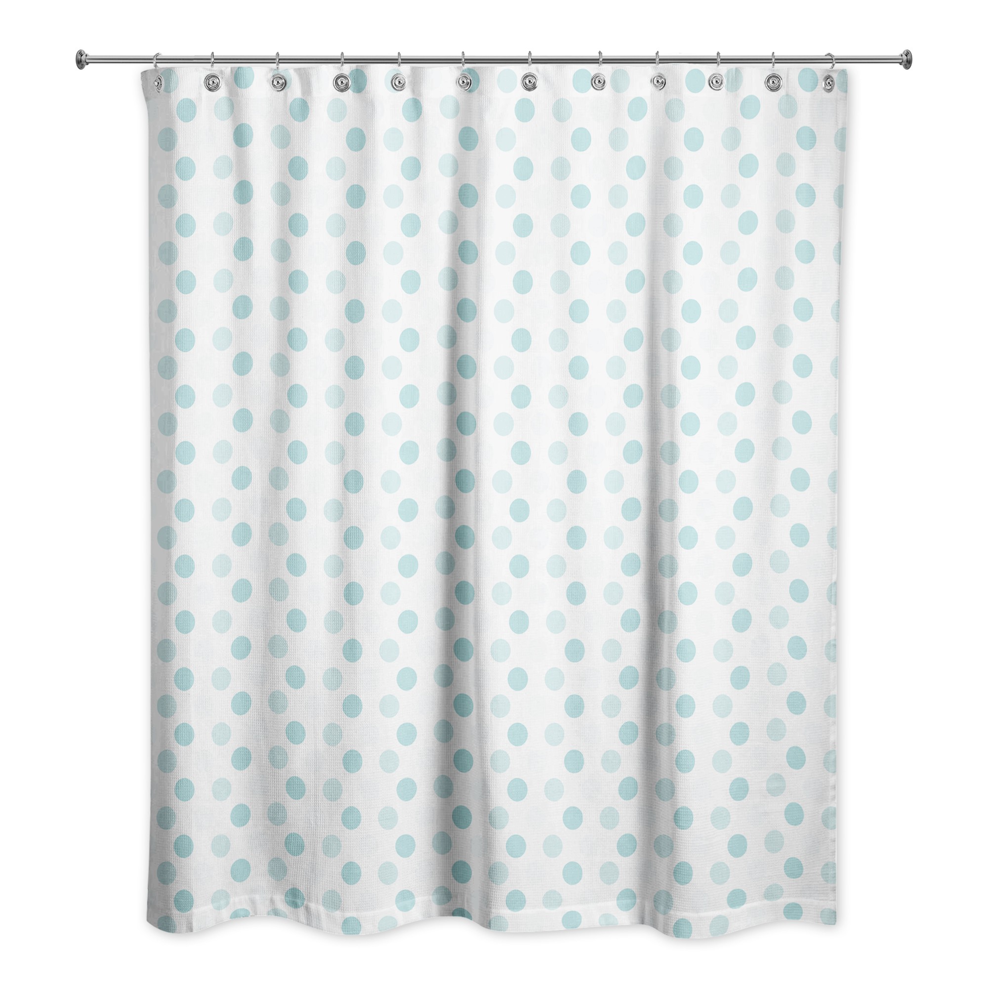 Blue Bubble Polka Dots 71x74 Shower Curtain