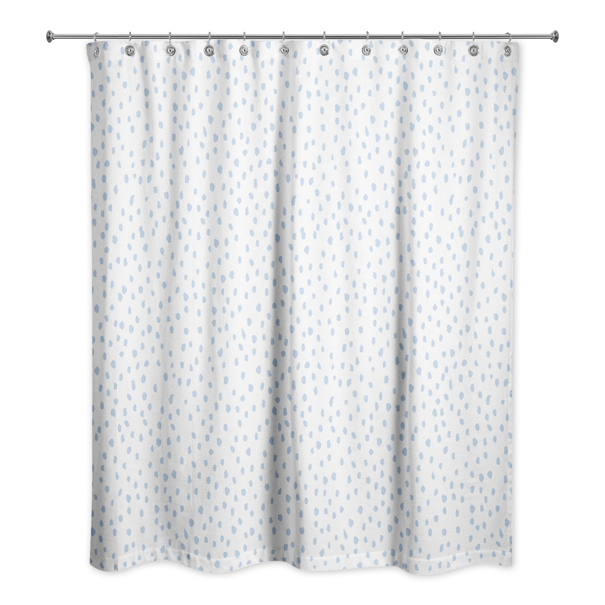 Falling Raindrops Blue 71x74 Shower Curtain