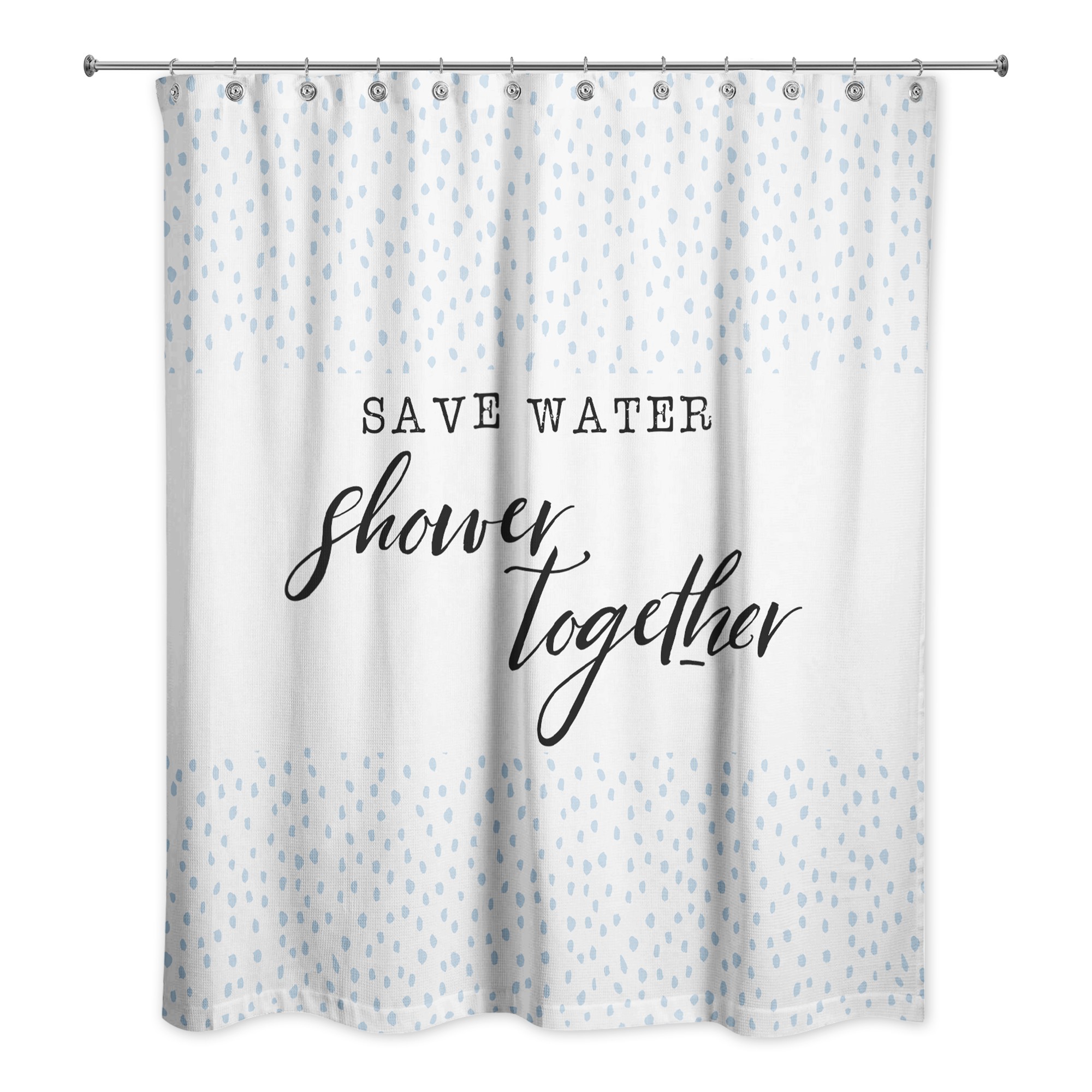 Save Water Shower Together 71x74 Shower Curtain