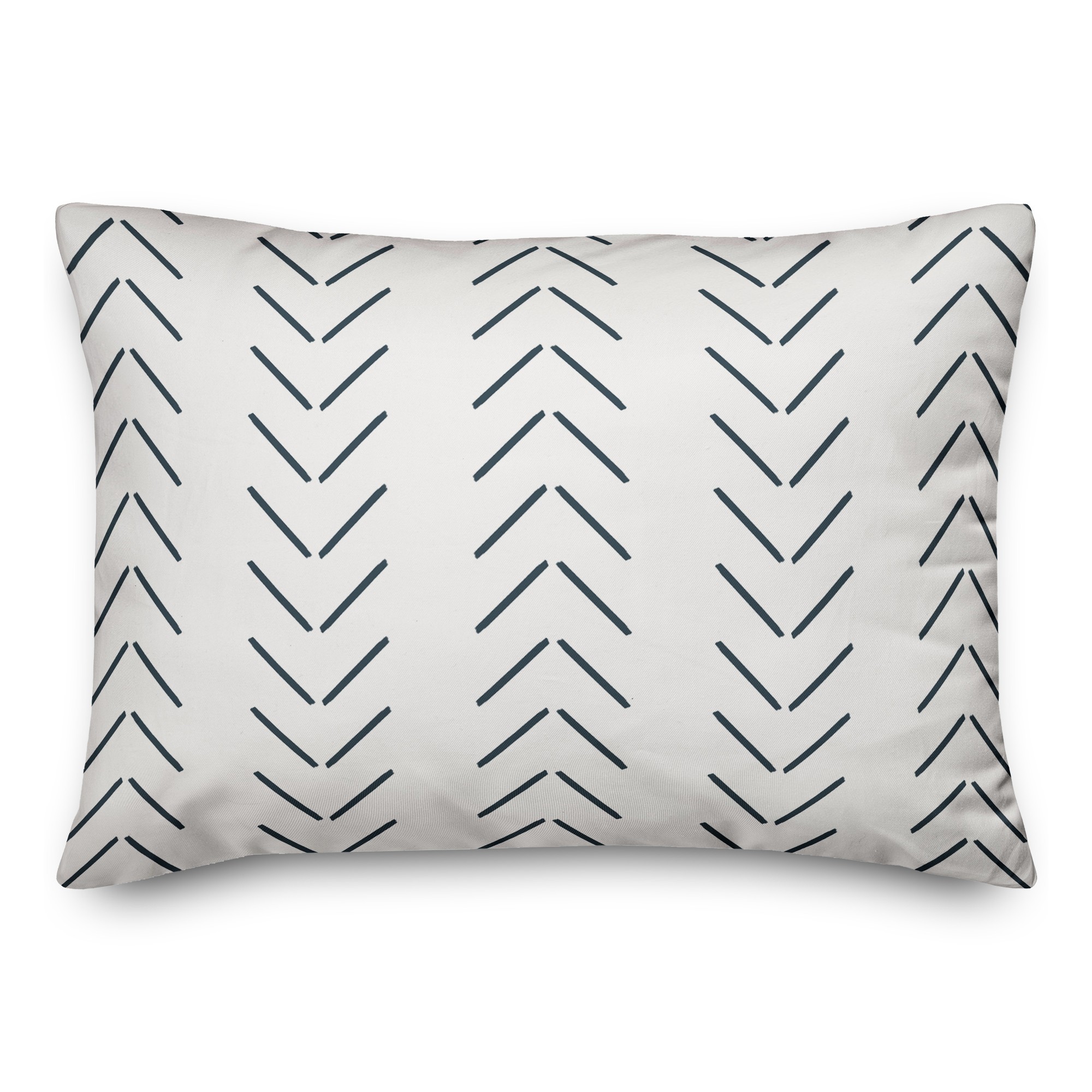 Navy Arrow Pattern 14x20 Spun Poly Pillow
