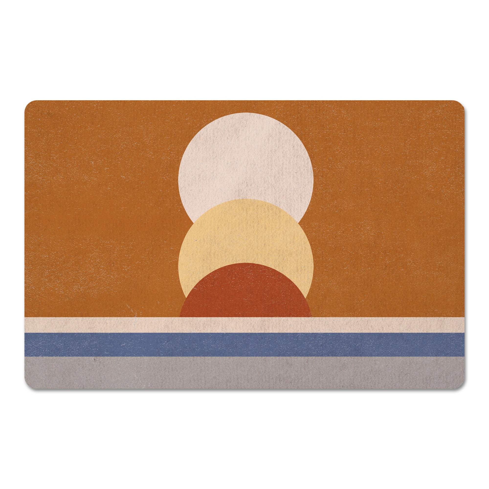 Abstract Sunset Shapes 27x18 Floor Mat