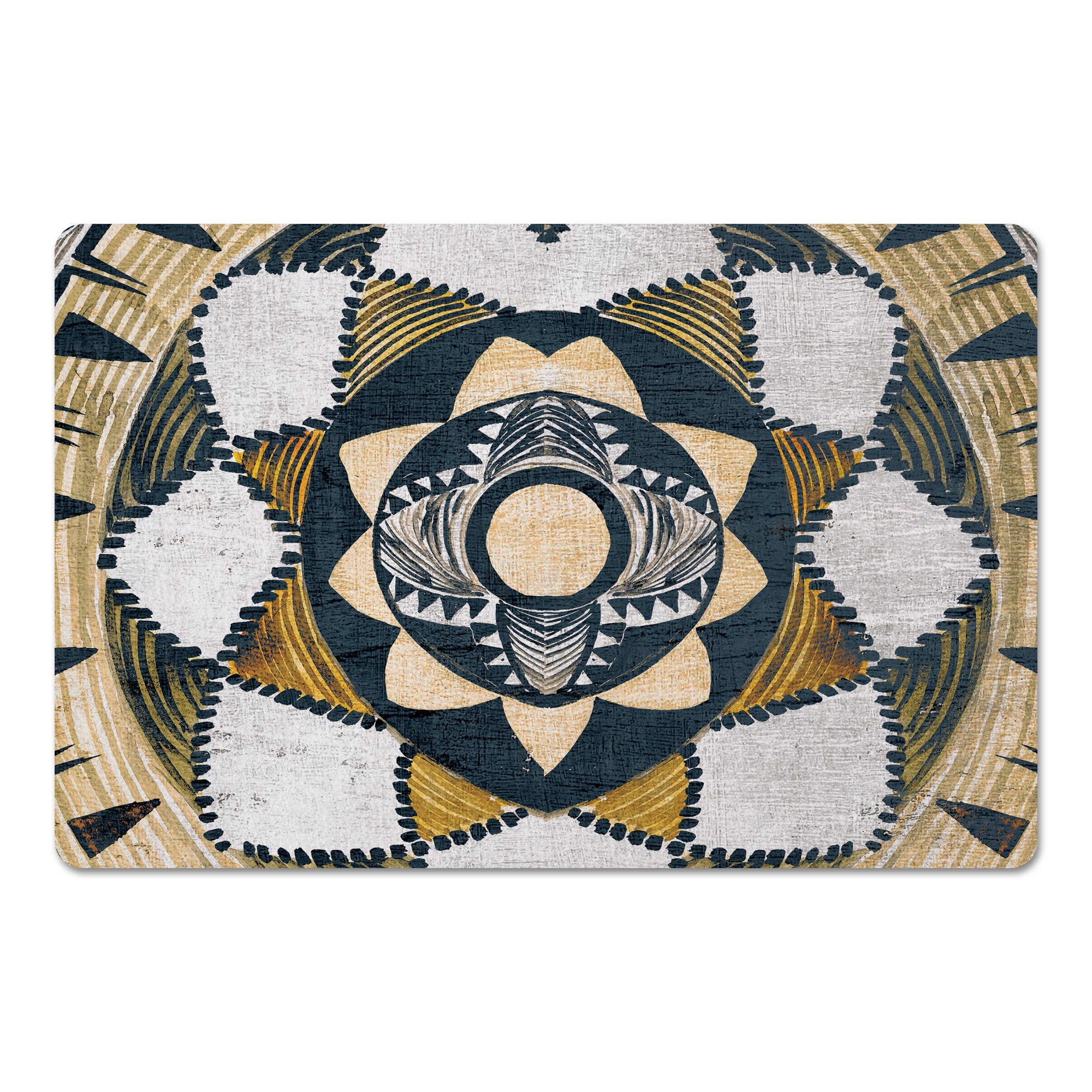 Painted Wall Basket Boho 27x18 Floor Mat