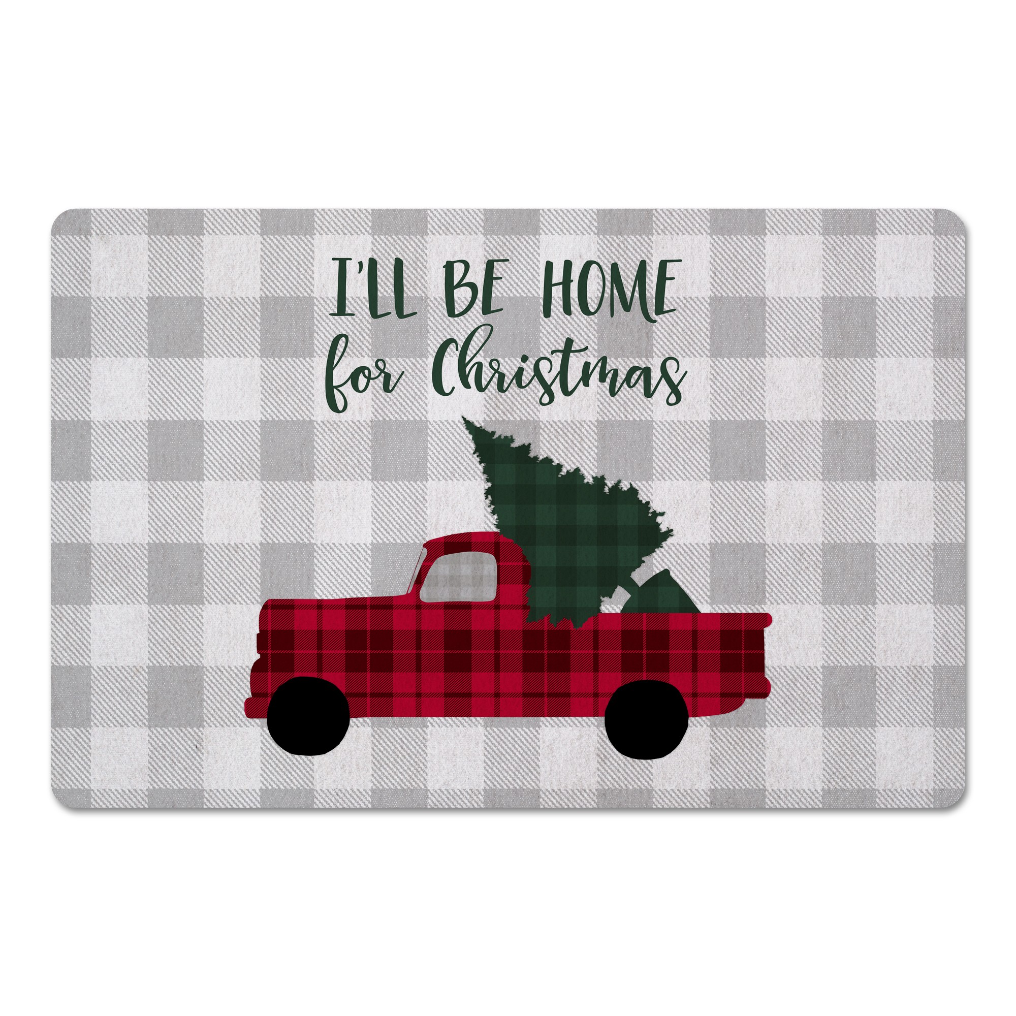 Christmas Tree Truck 27x18 Floor Mat