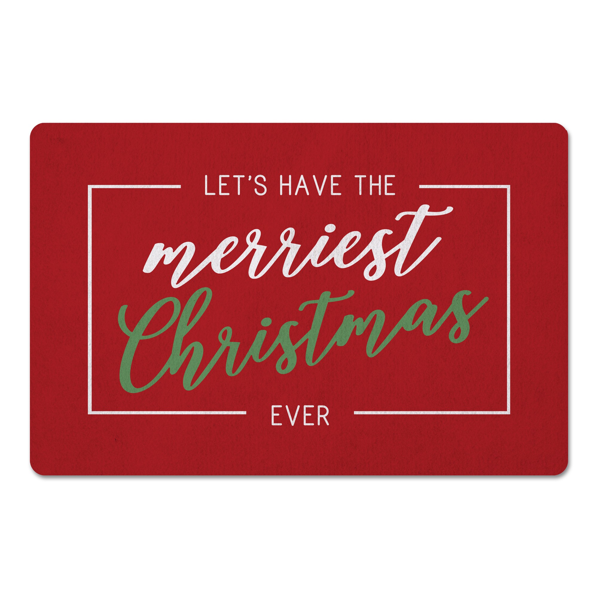 Merriest Christmas Red 27x18 Floor Mat